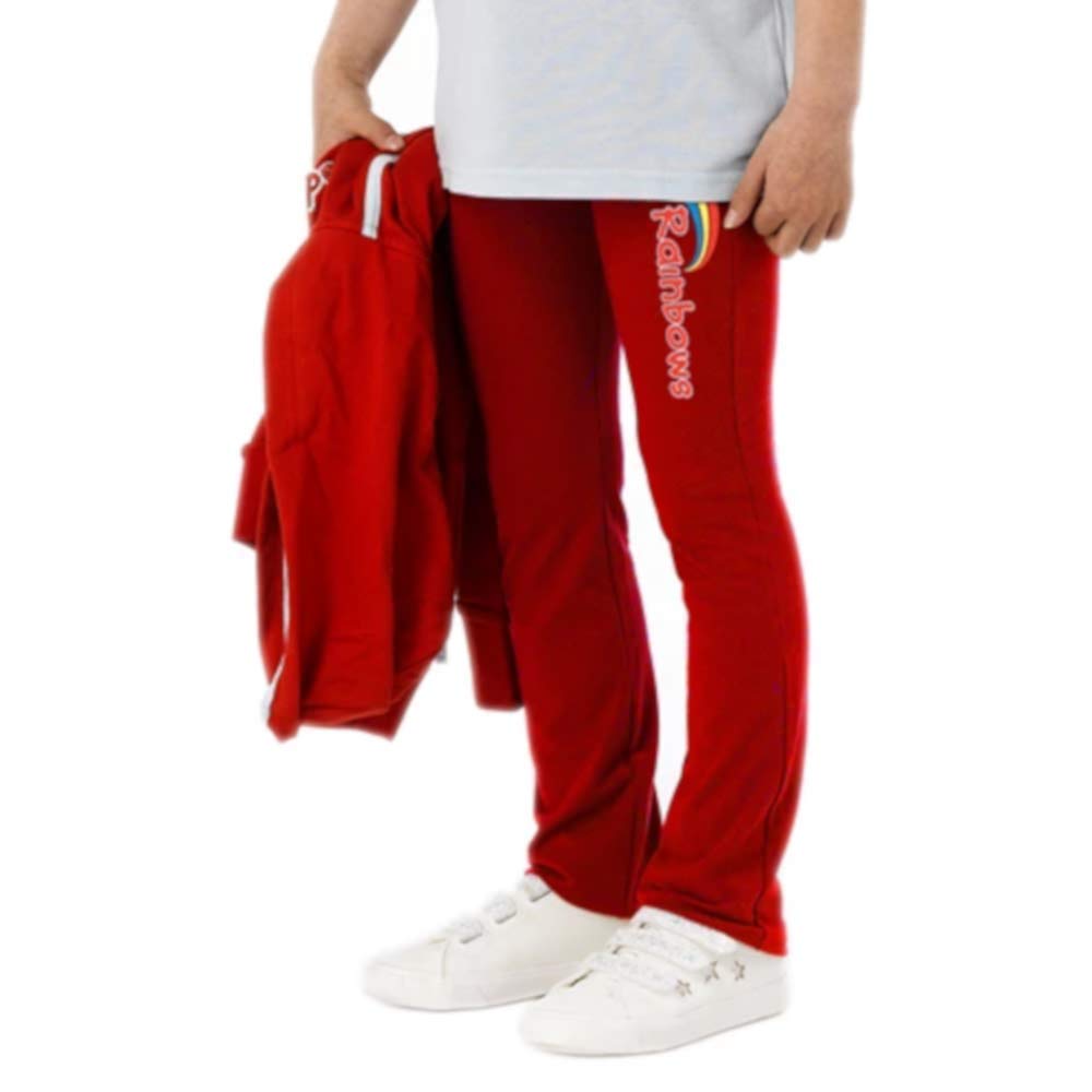 Girls' Rainbow Red Leggings - Stretchy Comfortable Yoga Pants for Kids, Dance, Gymnastics & Everyday Play | Trendy Athletic Wear for Active Girls