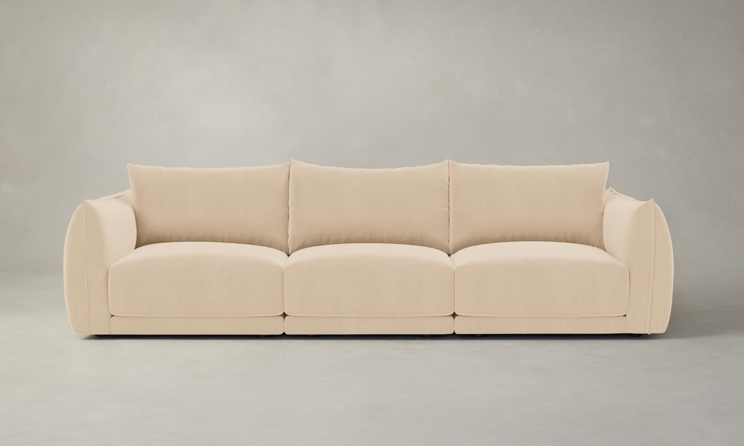 The Jones Modular Sofa - Performance Velvet Butter Fabric Sectional Couch for Living Room | Modern Comfortable & Durable Sofa Set for Home, Apartment, Lounge, and Entertainment Spaces