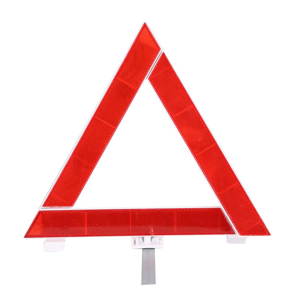 Foldable Reflective Emergency Triangle Warning Sign for Road Hazard & Car Breakdown - High Visibility Safety Stop Sign for Vehicles, Trucks & Roadside Emergencies | Perfect for Night Driving, Highway Safety & Accident Prevention