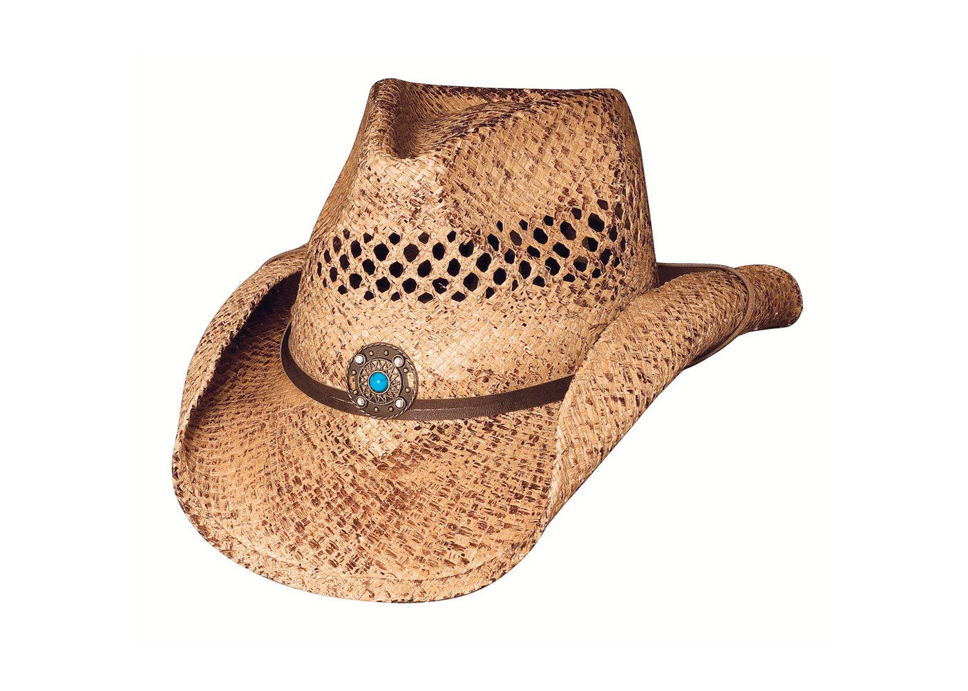 Stylish Raffia Straw Cowboy Hat for Women & Men - Summer Beach Vacation Hat - Perfect for Outdoor Activities, Music Festivals and Country Western Style