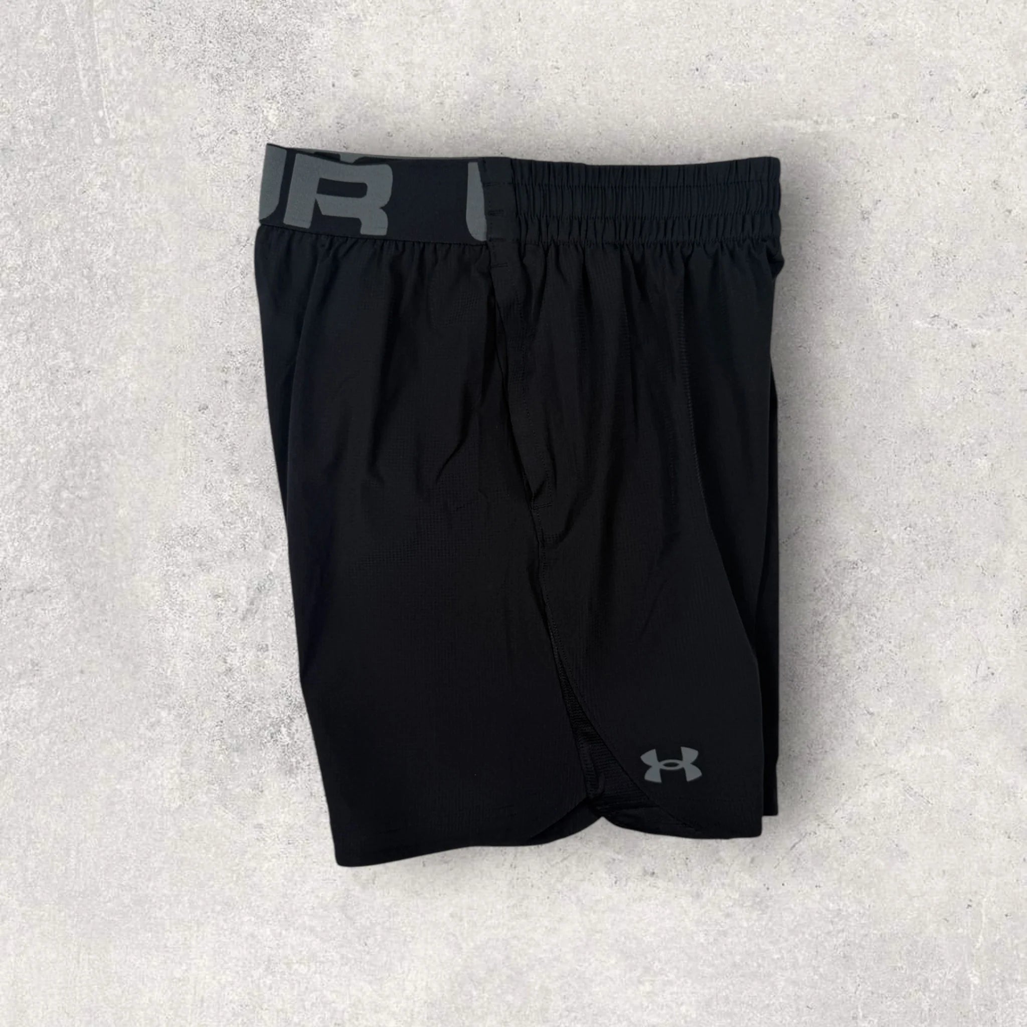 UNDER ARMOUR Men's Velocity Performance T-Shirt and Shorts Set - Moisture Wicking Athletic Workout Outfit in Grey/Black for Running, Gym & Training