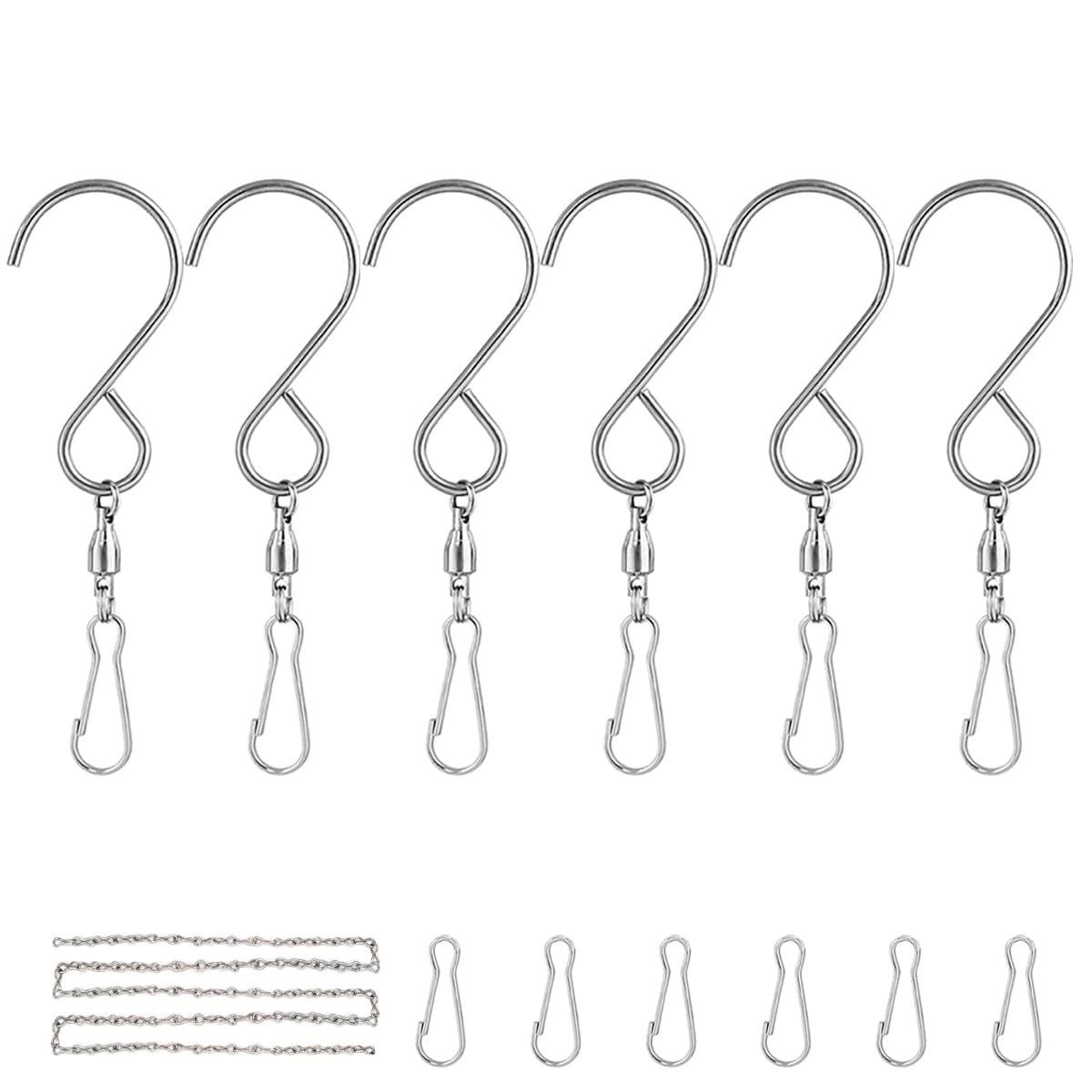 Wind Spinner Hooks - Heavy Duty Swivel Hooks for Wind Chimes & Outdoor Spinners | Weather-Resistant Hanging Hardware for Garden Decor, Patio Ornaments & Backyard Wind Spinners (Perfect for Outdoor Decor, Wind Chime Installation & Garden Accents)