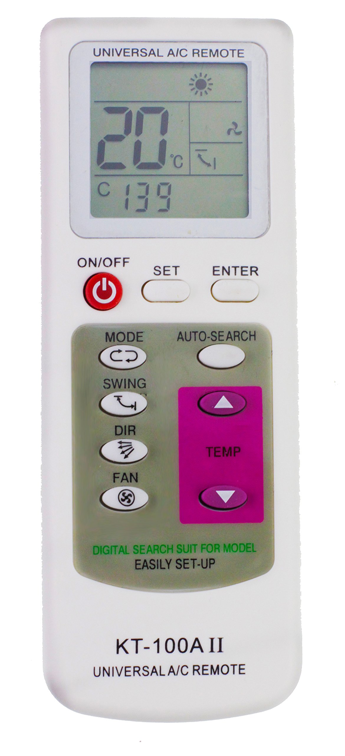 Navitech Universal AC Remote Control Compatible with Panasonic ETHEREA R410A KIT-XE7-SKE, KIT-XE9-SKE, KIT-XE12-SKE, KIT-XE18-SKE - Easy to Use Replacement for Air Conditioner Units | Perfect for Home, Office, and Bedroom Cooling Systems