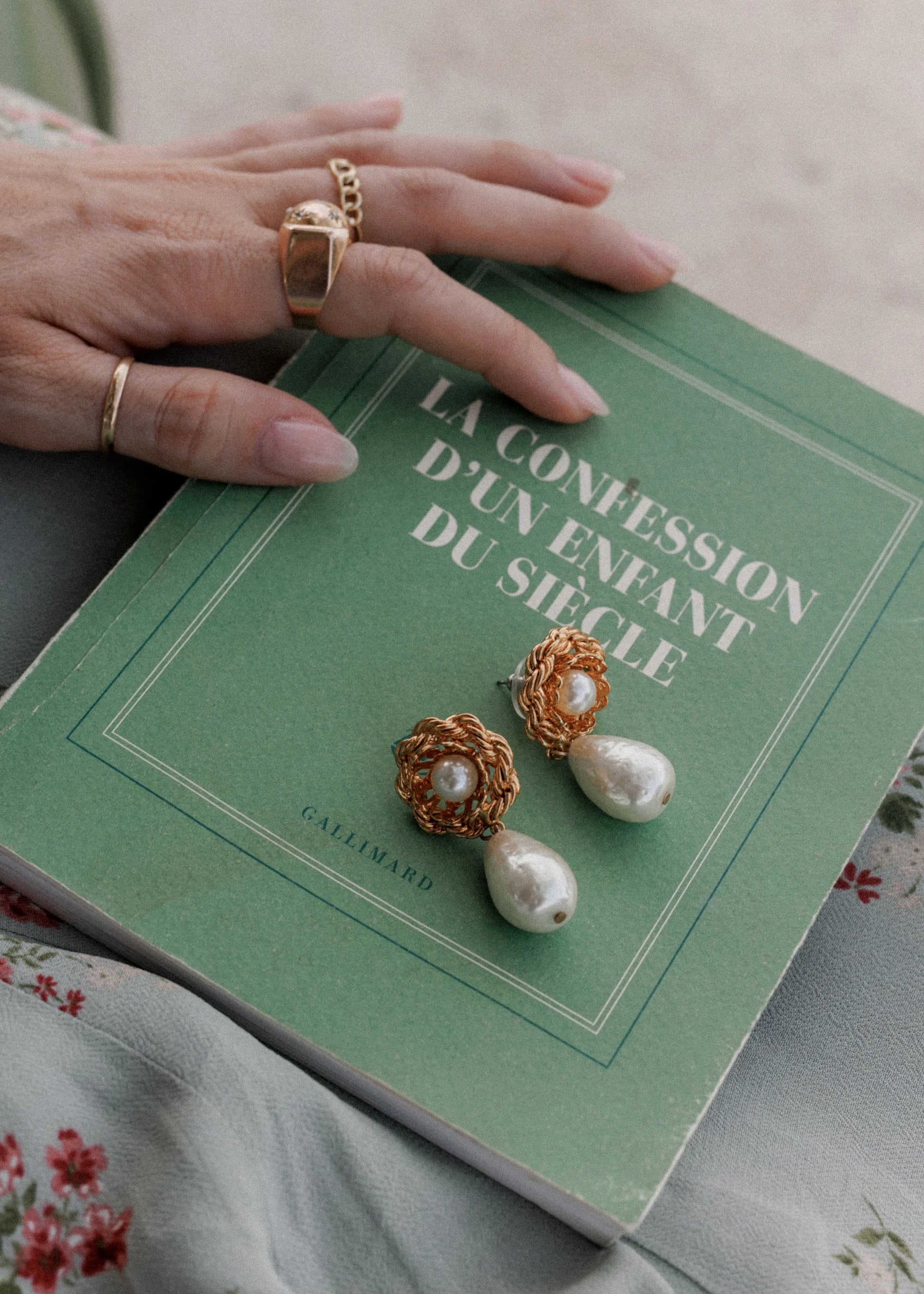 Jennifer Behr x Léanne Ansar Ninette Earrings - 14K Gold Hoop Earrings for Women, Elegant Dangle Earrings for Parties, Weddings & Special Occasions