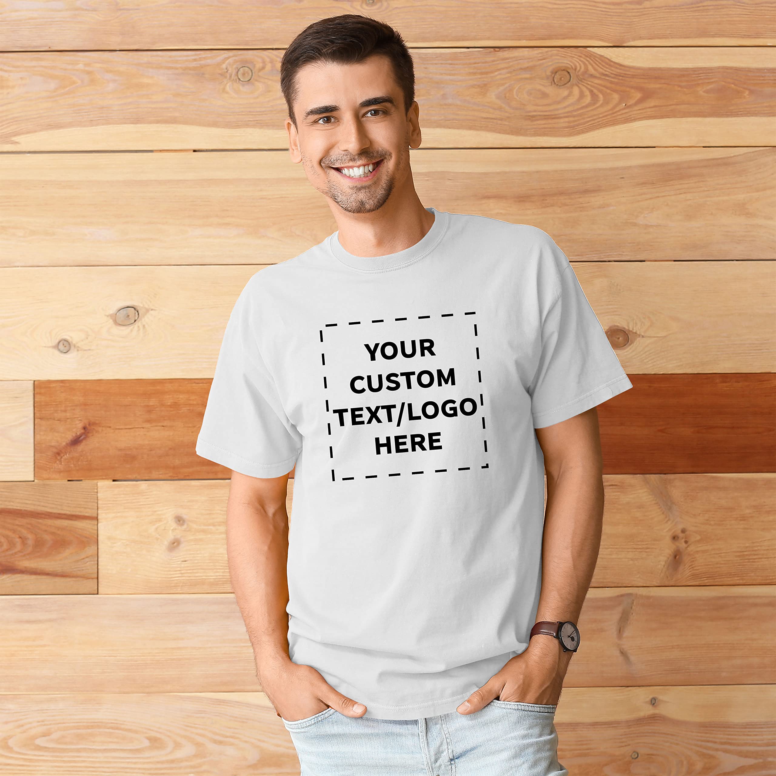 Delta Apparel Unisex Short Sleeve T-Shirts - Bulk Pack (12-Pack) | Customizable & Personalized | Comfort Fit Cotton Tees for Men & Women | Perfect for Team Events, Promotions & Casual Wear