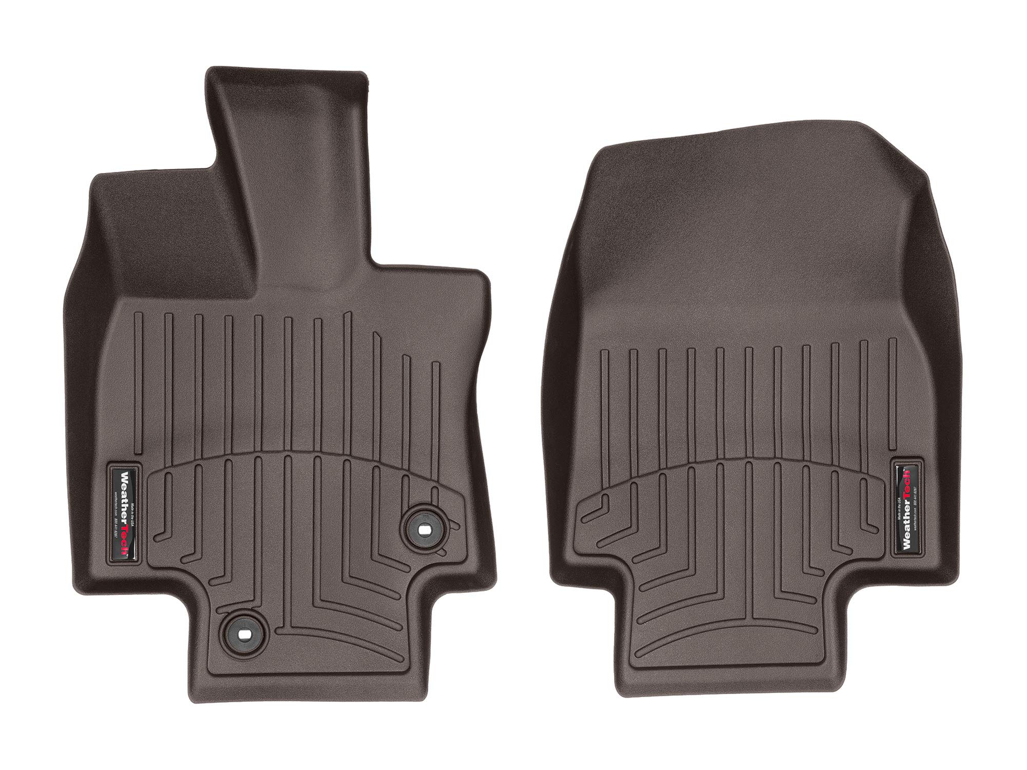 WeatherTech Custom Fit FloorLiners for Toyota Highlander Hybrid & Highlander (2014-2023) - 1st Row Cocoa - All-Weather Protection & Easy Cleaning - Perfect for Family Road Trips & Outdoor Adventures