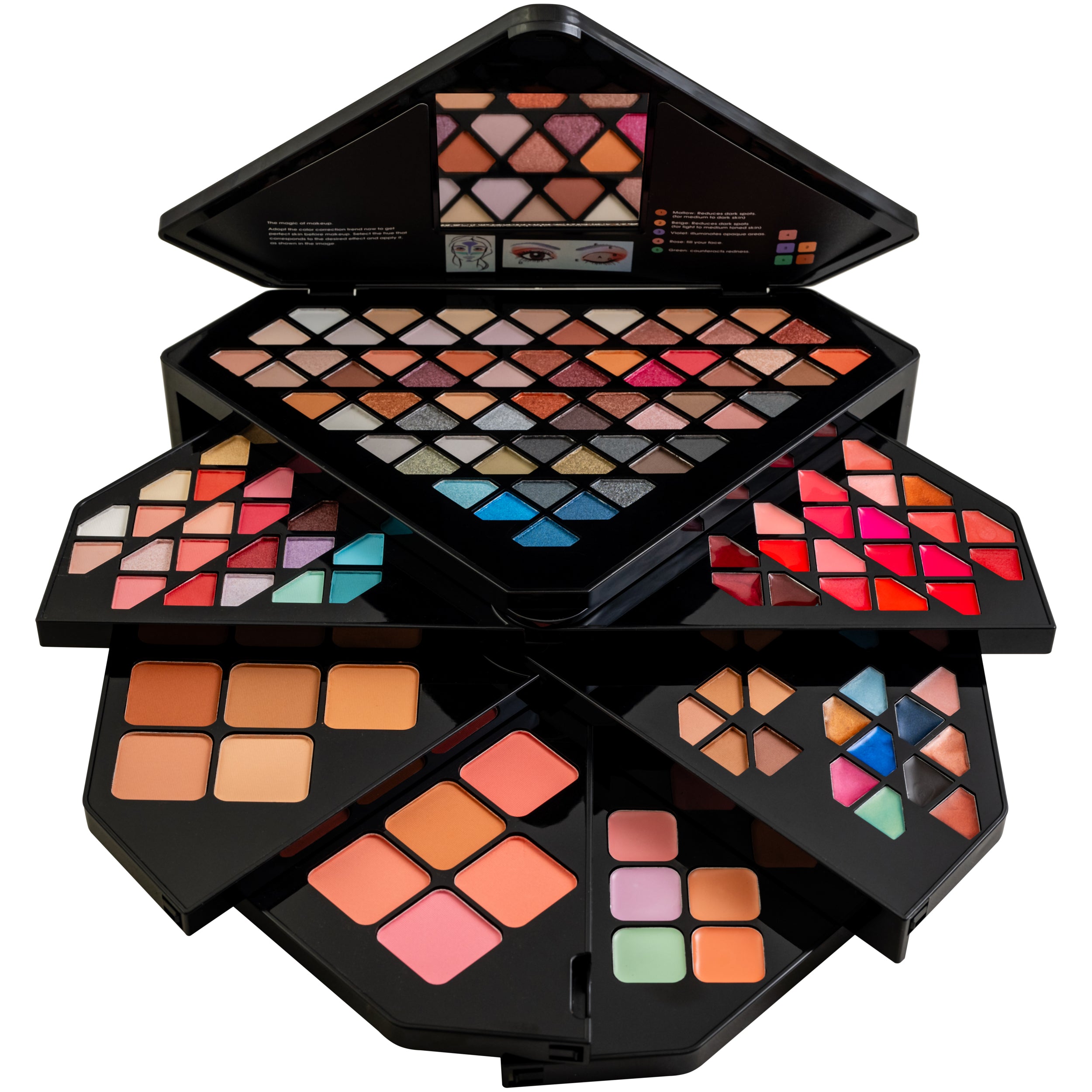 Color Vibe Pro Makeup Set - Professional 12-Color Eyeshadow & Blush Palette for Day & Night Looks | Vegan, Cruelty-Free Makeup Kit for Parties, Weddings & Special Occasions