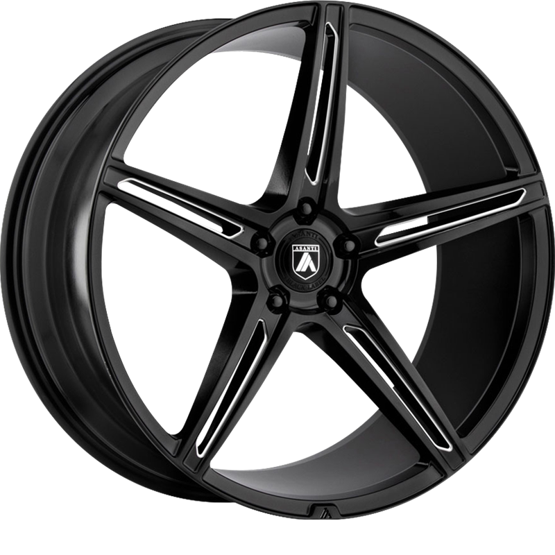 Asanti ABL-22 Alpha 5 20x9 Gloss Black Milled Wheels +45mm Offset - Premium Alloy Rims for Trucks, SUVs & Performance Cars (Perfect for Off-Roading, Street Racing & Custom Builds)