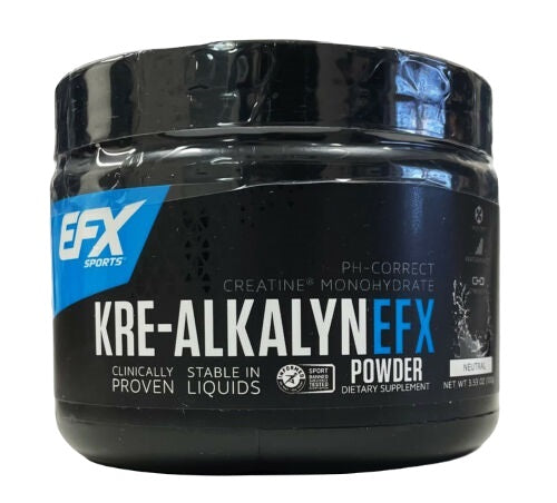 EFX Sports Kre Alkalyn EFX Powder - Unflavored Creatine Supplement, 100g (66 Servings) - Supports Muscle Growth & Strength for Athletes & Bodybuilders