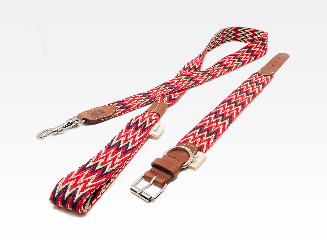 Premium Peruvian Red Dog Lead - Durable & Stylish Dog Leash for Small, Medium & Large Breeds - Perfect for Walking, Training & Outdoor Adventures