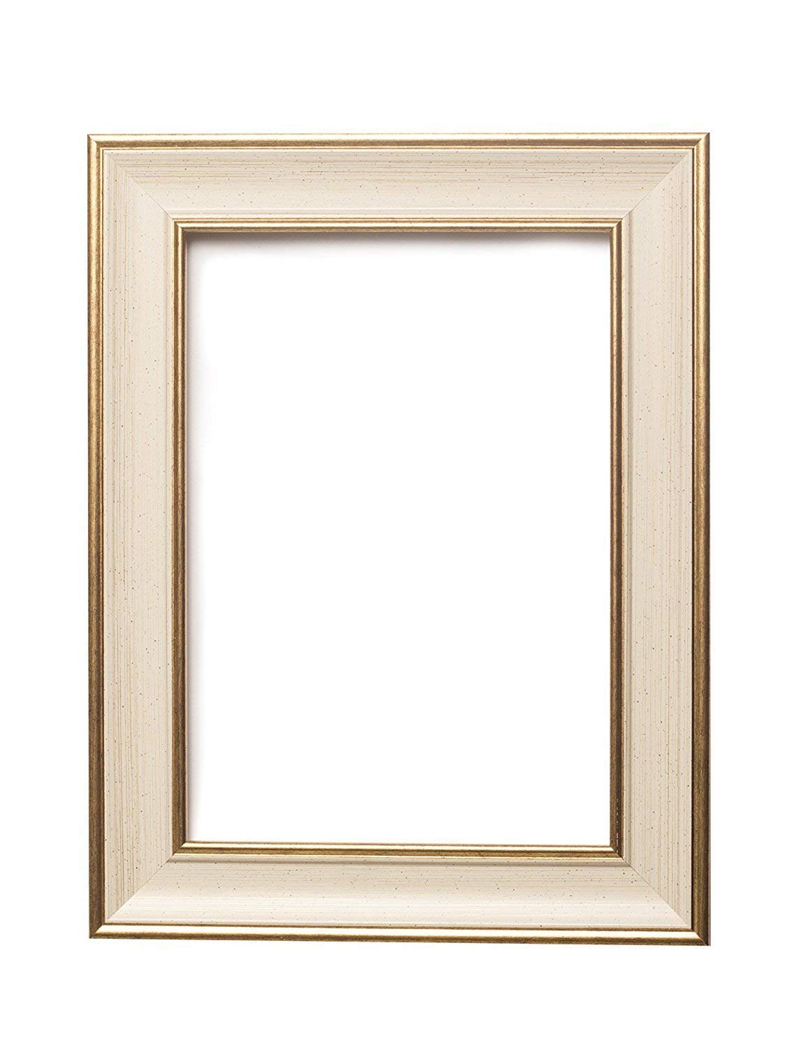 Shabby Chic Picture Frame - A1 Size Cream MDF Backing Board with Shatterproof Styrene Perspex Sheet - Ready to Hang for Wall Decor, Living Room, Bedroom & Office