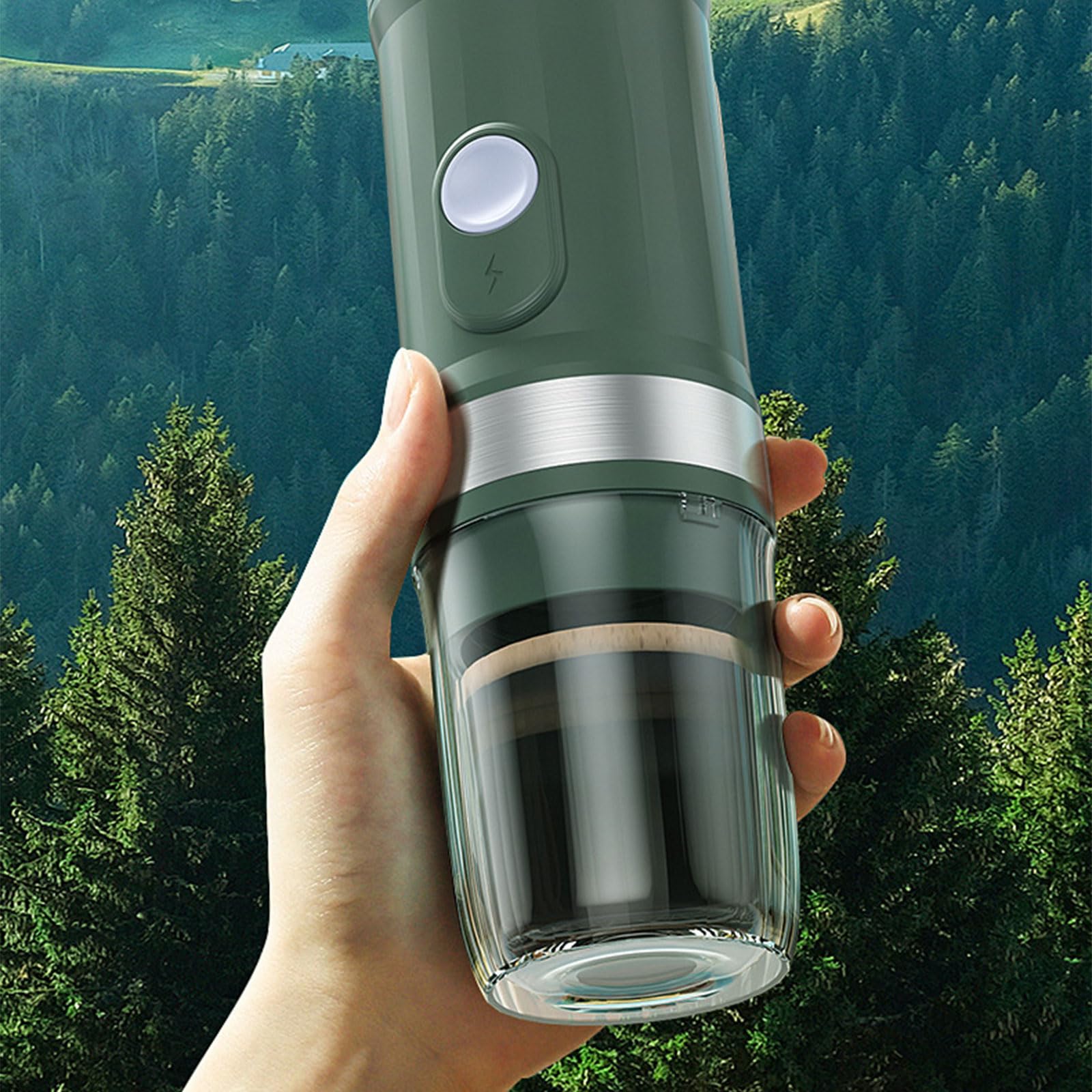 Portable Rechargeable Electric Espresso Machine for Capsule & Ground Coffee - Perfect for Car, Camping, and Travel Adventures