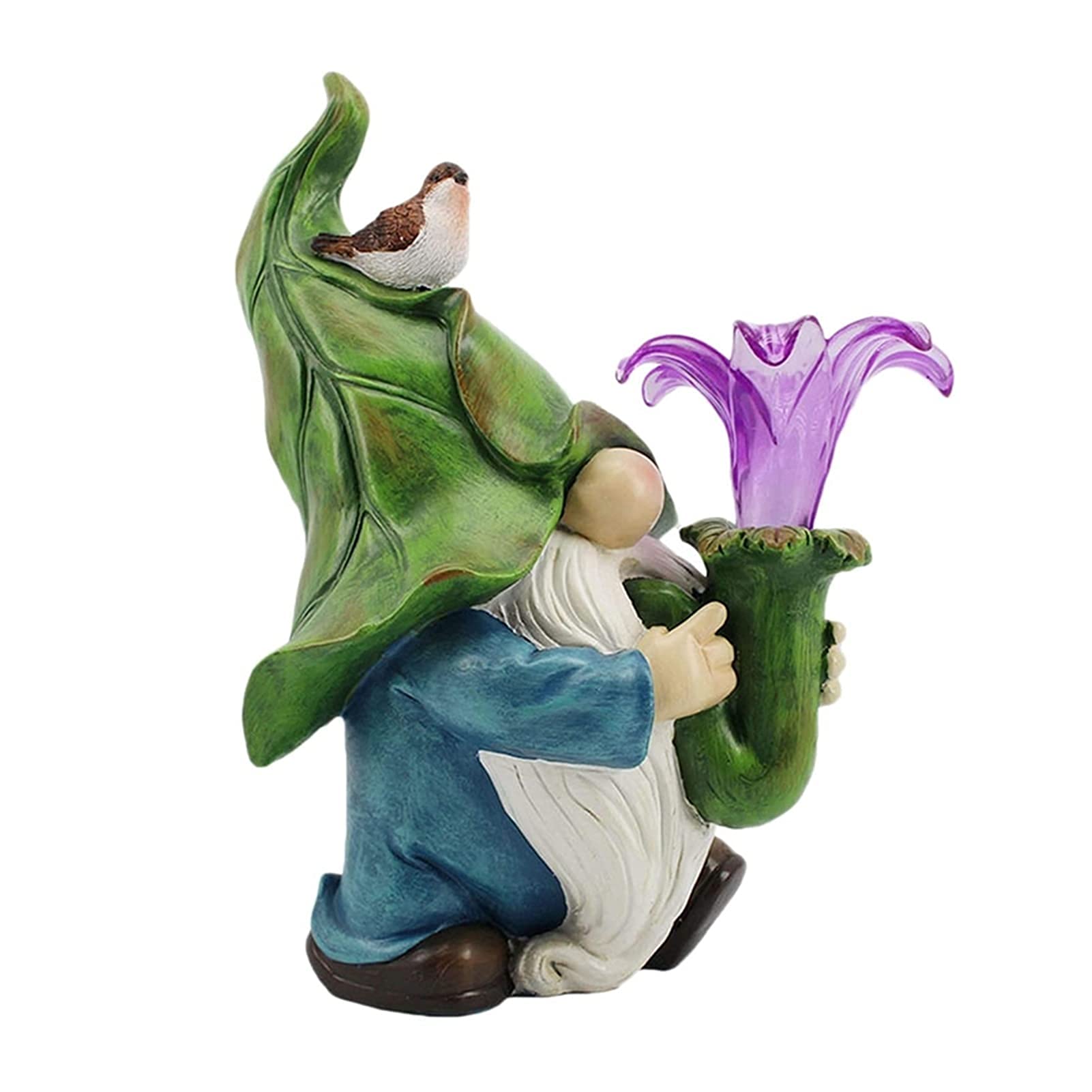 Solar Garden Lights - KOSHSH Dwarf Resin Statue with LED Solar Light, Outdoor Decorative Sculpture for Lawn, Pathway, Patio & Garden Decor