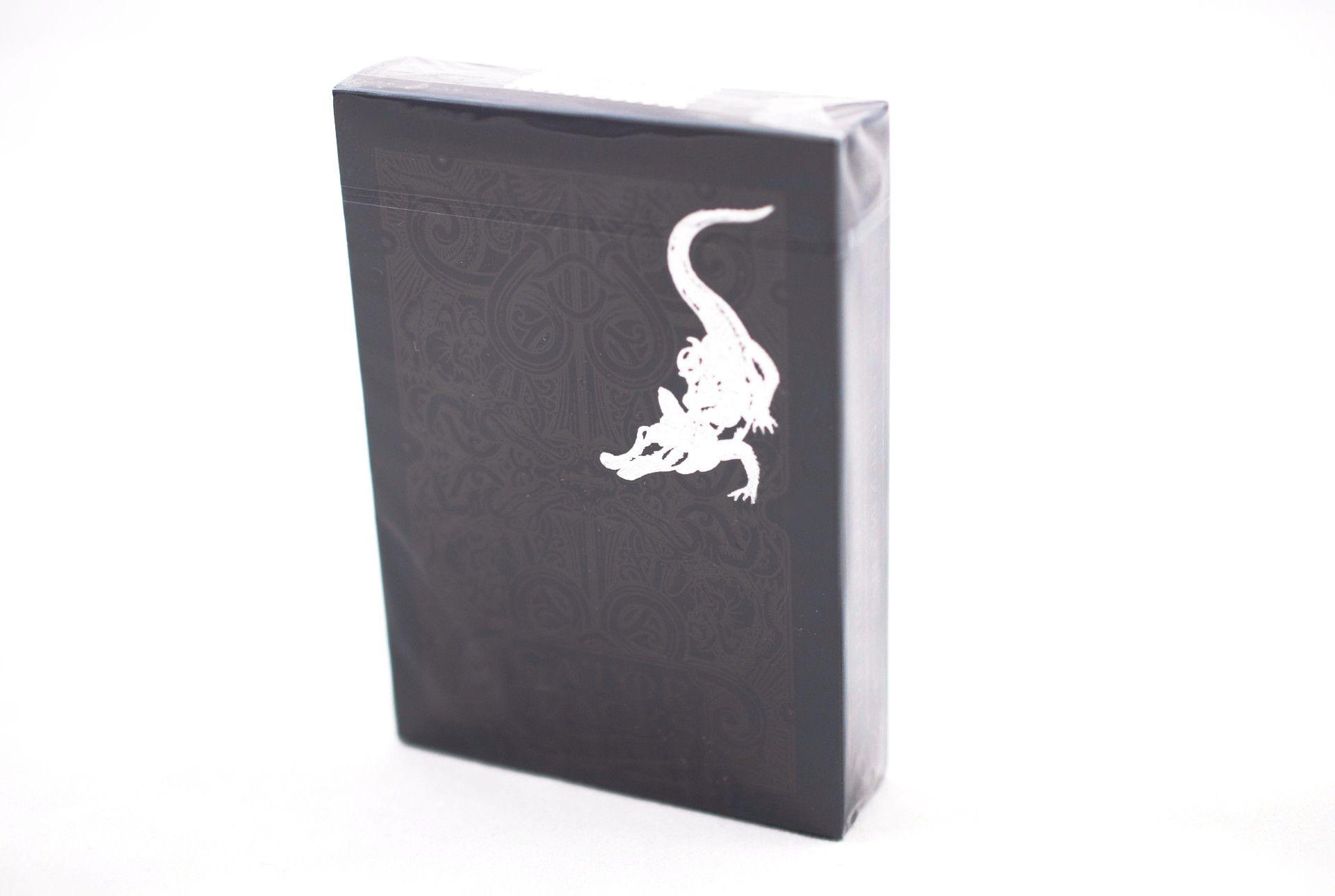 Premium Black Gatorbacks Playing Cards - Professional Poker & Magic Trick Card Deck for Casino Nights, Game Nights & Cardistry Performances