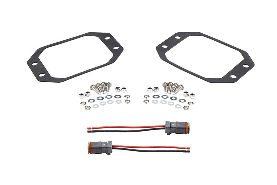 Diode Dynamics SS3 LED Backlit Flush Mounting Kit - Pair for Off-Road & Truck Lighting | Perfect for Jeep Wrangler, Tacoma & 4x4 Vehicles