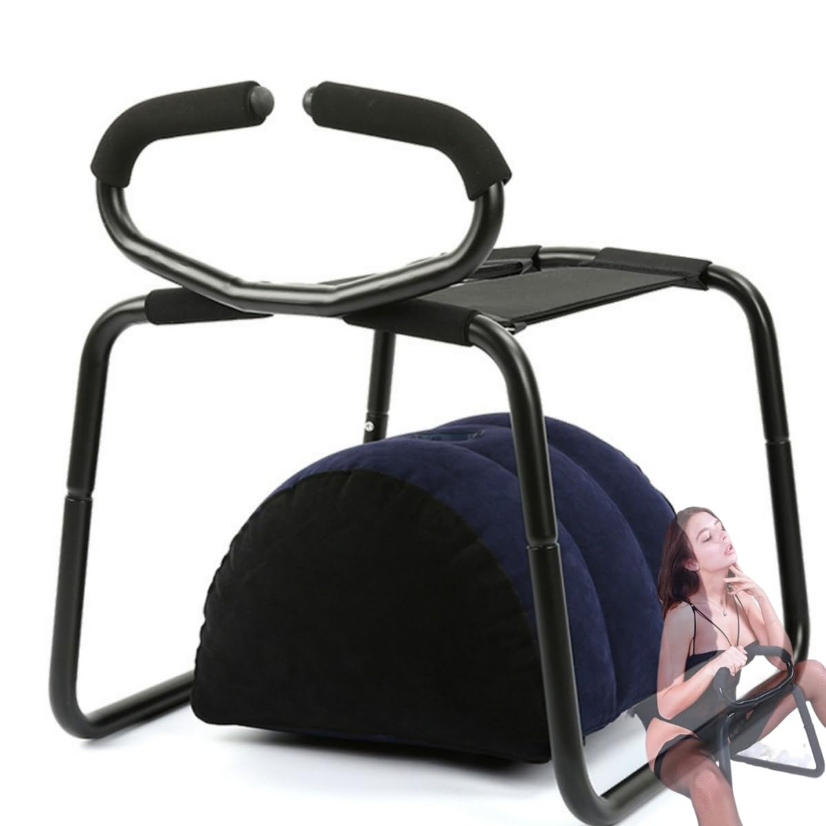 Multifunctional Sex Position Enhancer Chair - Adjustable Love Stool with Handrail & Pillow for Couples - Adult Novelty Furniture for Bedroom, Spice Up Your Intimate Moments - Perfect for Couples' Bonding & Kinky Play