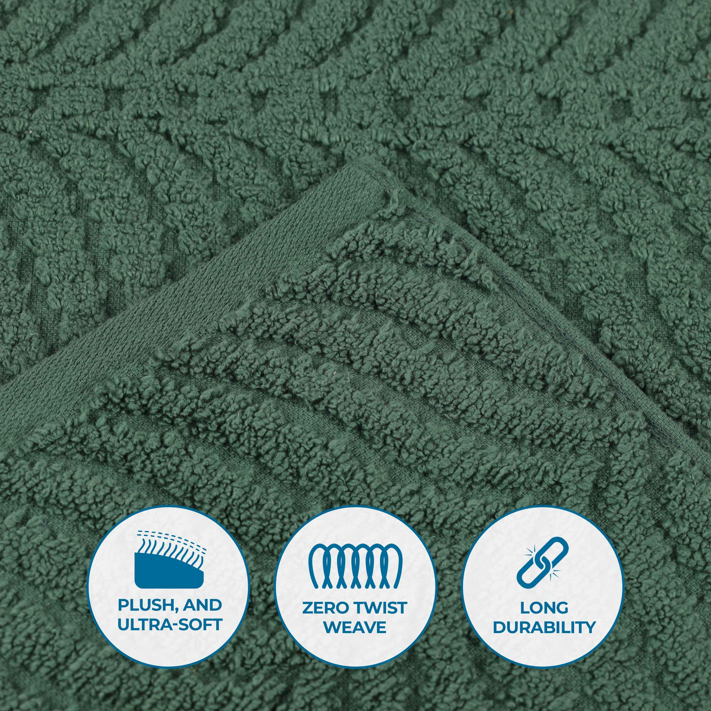 Premium 6-Piece Chevron Zero Twist Cotton Towel Set - Soft & Absorbent Bath, Beach & Gym Towels for Home & Travel