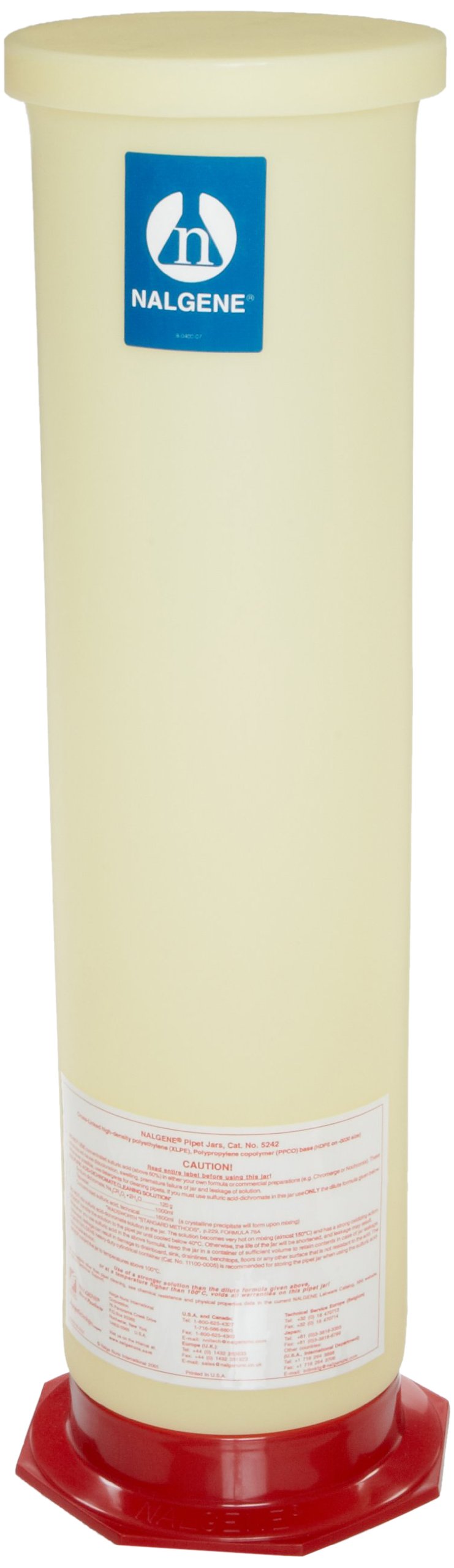 Nalgene 5242-0050 HDPE Pipet Jar, Size E, 27