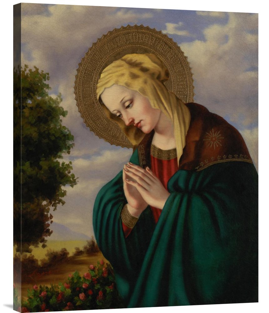 Budget Ortiz Madonna in Prayer Canvas Wall Art - Gallery Wrap Giclee Print - Perfect for Home Decor, Living Room, Bedroom & Office