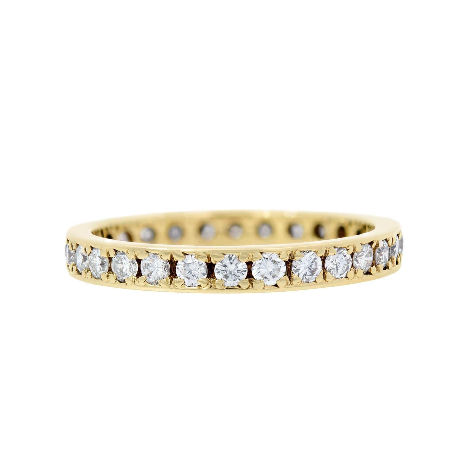 14K Gold Diamond Eternity Wedding Band for Women - Classic Stackable Ring for Anniversary, Engagement, or Bridal Jewelry - Perfect Gift for Her