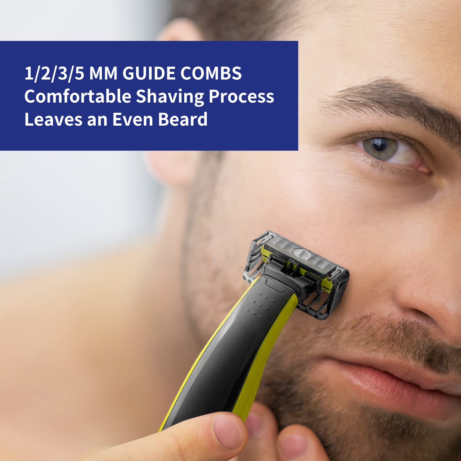 Professional Trimming Attachments Stand - Oblade QP2520 QP2530 QP2620 QP2630 & Oblade Pro for Precision Grooming | Includes Stubble Combs for Skin & Body (1/2/3/5mm) | No Razor Needed | Perfect for Beard Trimming, Body Grooming & Personal Care