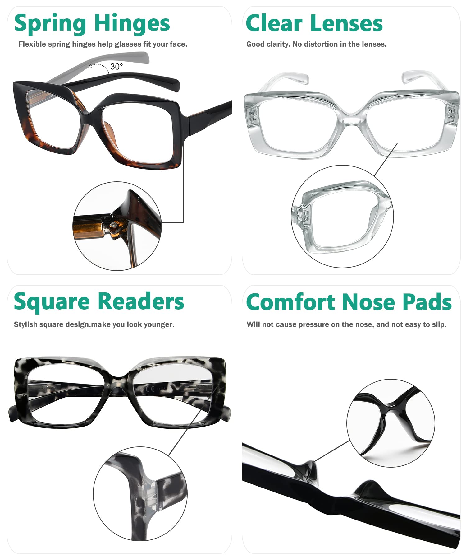 Eyekepper Women's Reading Glasses - Fashionable Black Readers for Women - Perfect for Reading, Working & Computer Use