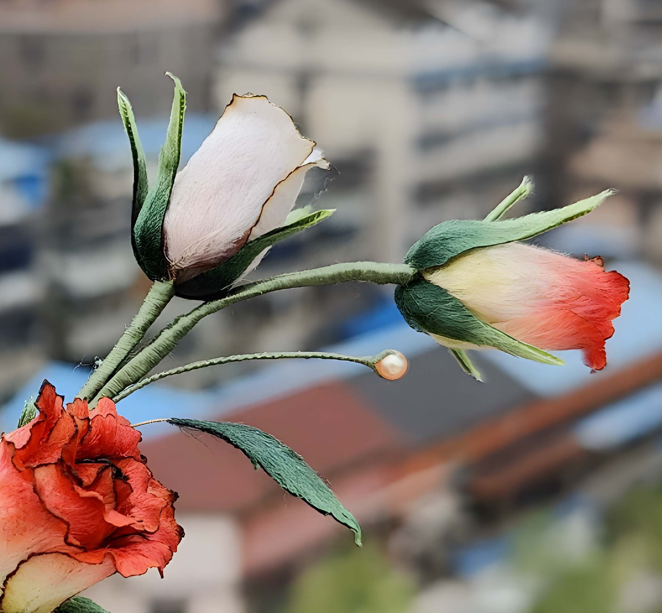 Elegant Rose Silk Corsage Boutonniere - Handcrafted Floral Accessory for Weddings, Prom & Special Events