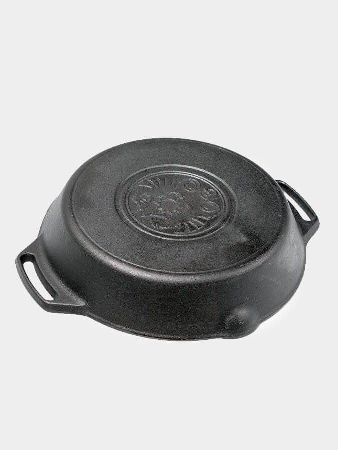 Petromax Cast Iron Fire Skillet with Dual Handles - Perfect for Camping, Outdoor Cooking & Grilling Over Open Flame