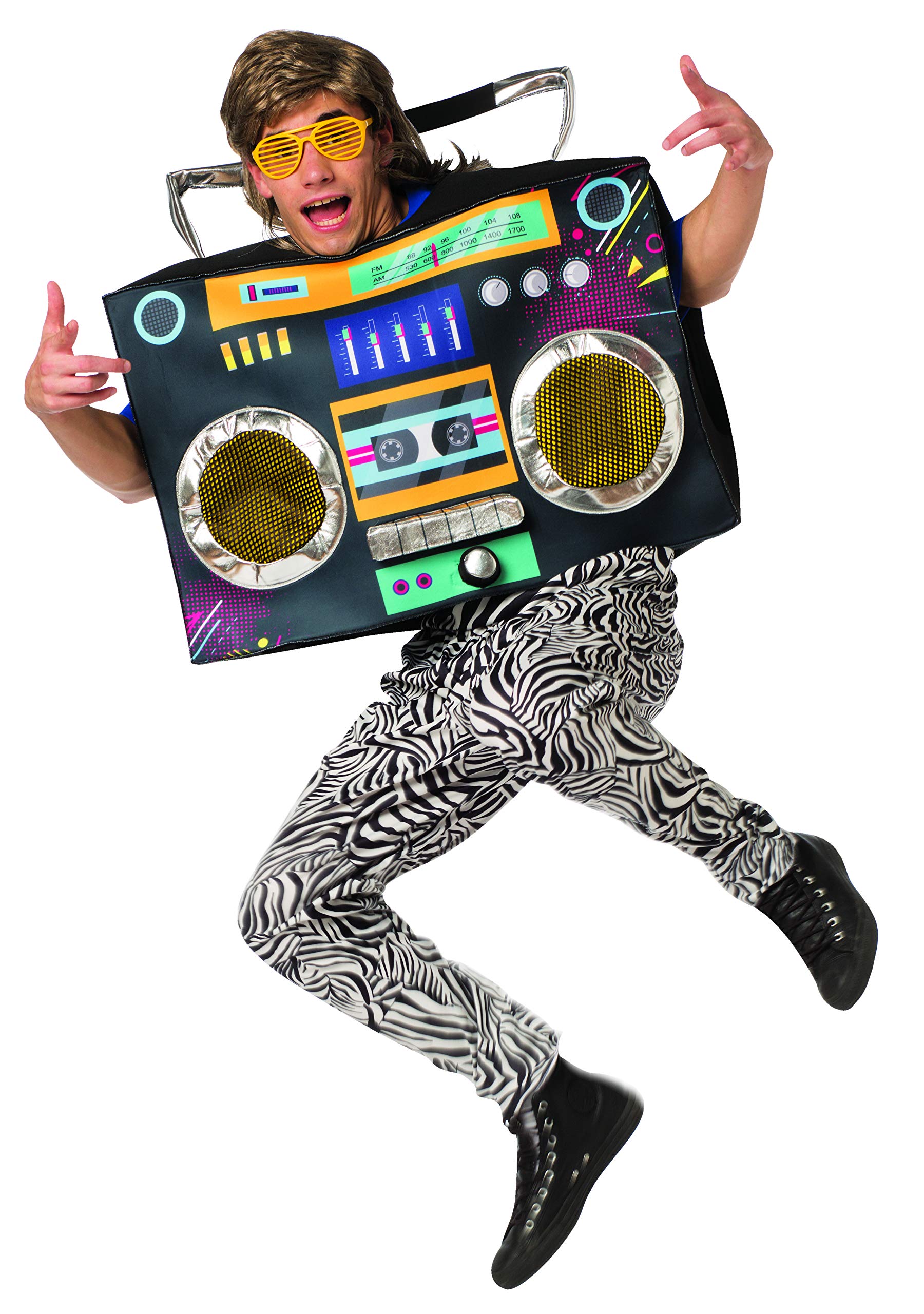 Rasta Imposta 1980s Boombox Radio Costume for Men & Women - 80s 90s Retro Party Outfit, Halloween Costume, Funny Adult Cosplay - Perfect for Themed Parties, Halloween, and 80s Dance Events