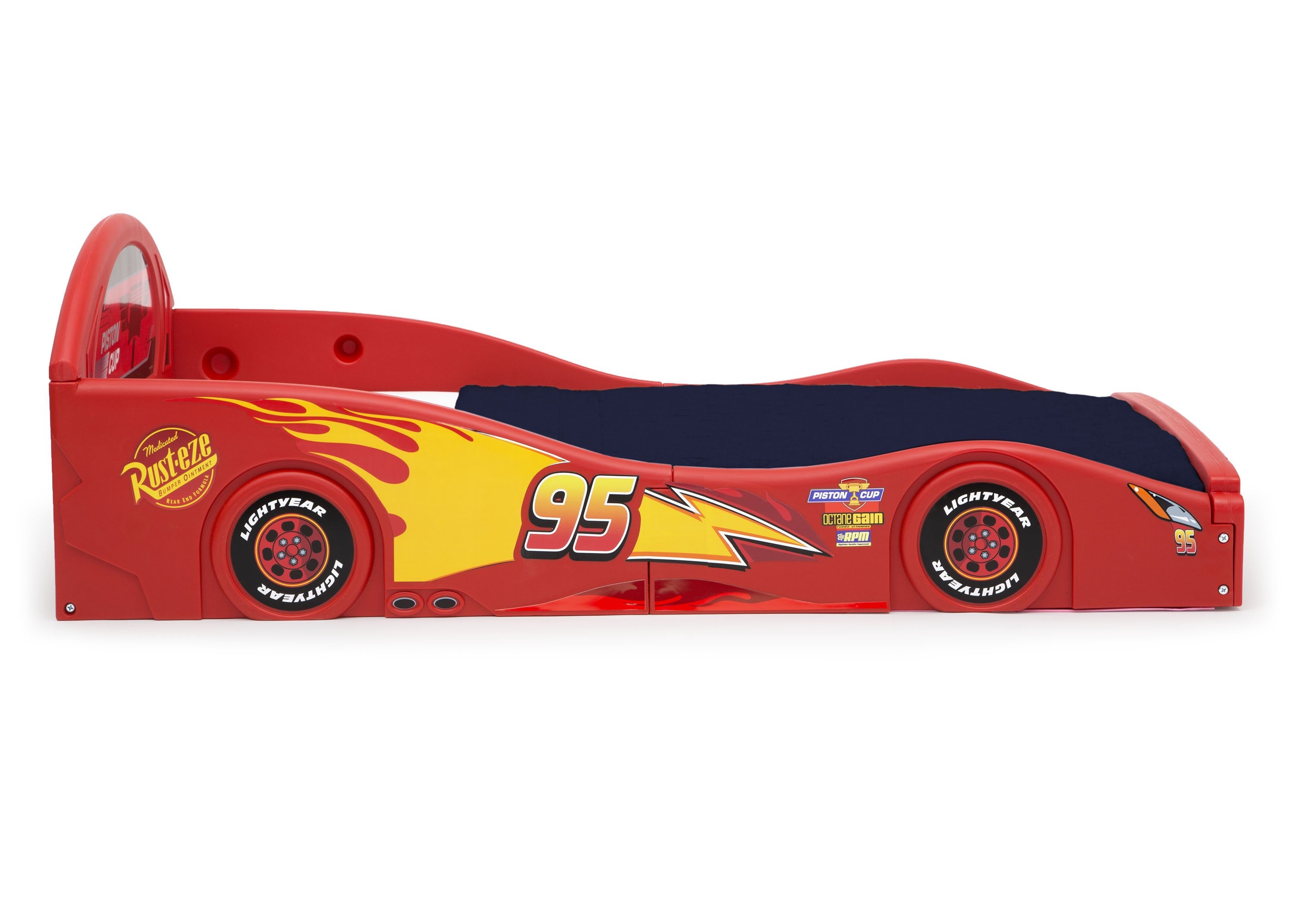 Disney Pixar Cars Lightning McQueen Toddler Bed - Soft Plastic Sleep & Play Bed for Kids - Perfect for Bedrooms, Playrooms & Themed Kids' Rooms