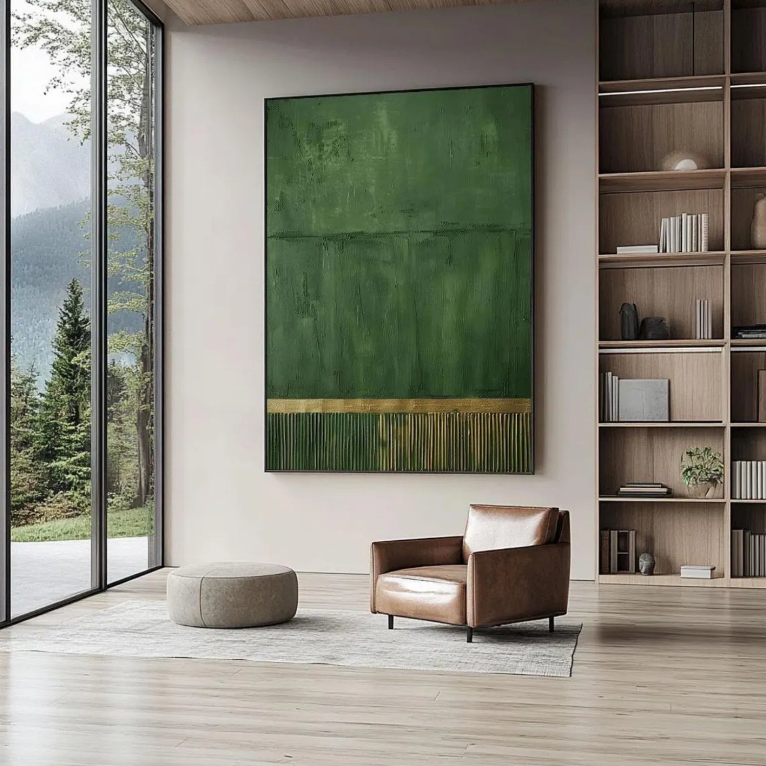 Blue & Green Abstract Wall Art Print #BG125 - Modern Home Decor for Living Room, Bedroom & Office