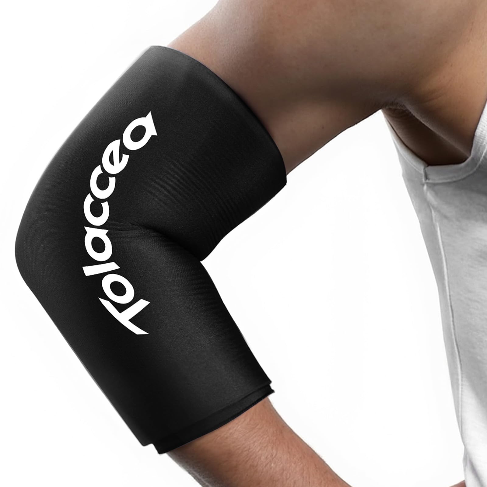 Reusable Elbow & Knee Ice Pack - Cold Therapy Compression Sleeve with Gel for Shin Splints, Calf Strain, Tennis Elbow, Tendonitis - Flexible & Adjustable for Sports Injuries & Post-Surgery Recovery (Small, Black) - Perfect for Athletes, Runners & Joint Pain Relief