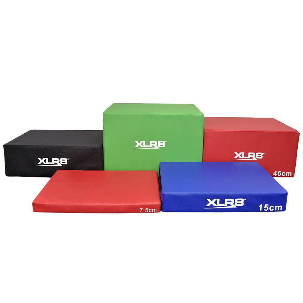 XLR8 5-Layer Soft Plyo Box Set for CrossFit, Home Gym & Functional Training – Adjustable Jump Box for Cardio & Strength Workouts