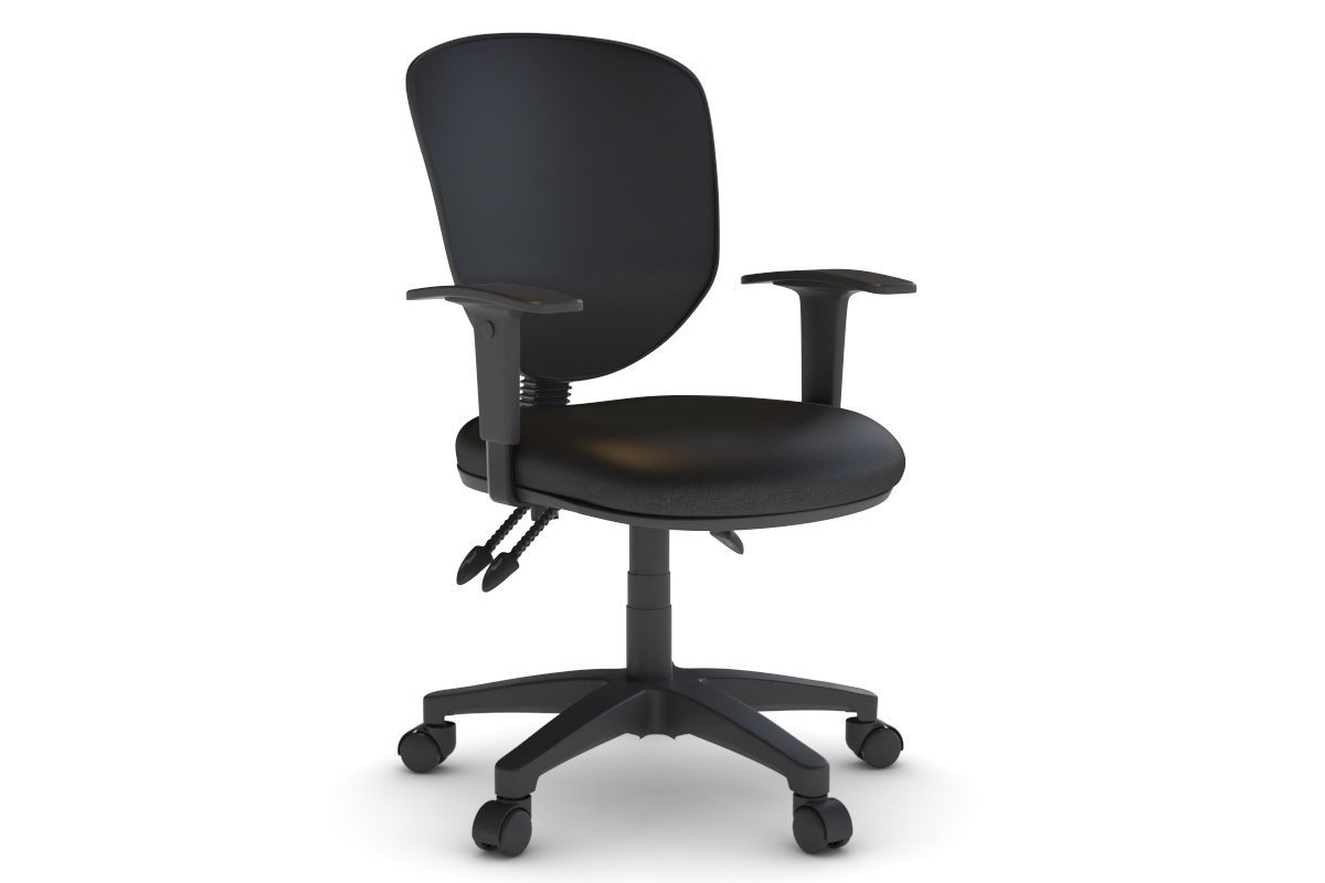 Plover Ergonomic Office Chair - Adjustable Height Synthetic Leather Desk Chair with Lumbar Support for Home & Office Workspace, Gaming, and Study