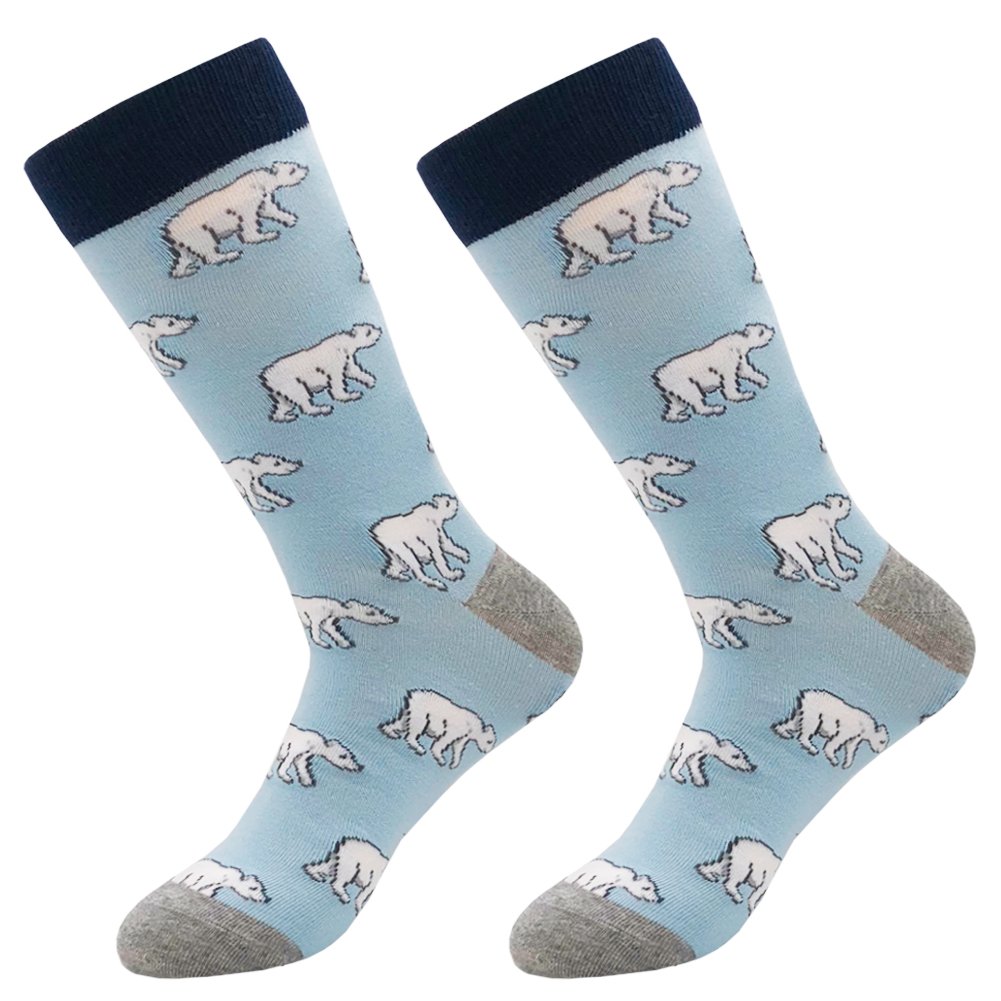 Men's Fun Crew Socks - Colorful Cotton Casual Dress Socks for Work, Party & Everyday Wear | Novelty Printed Socks for Men