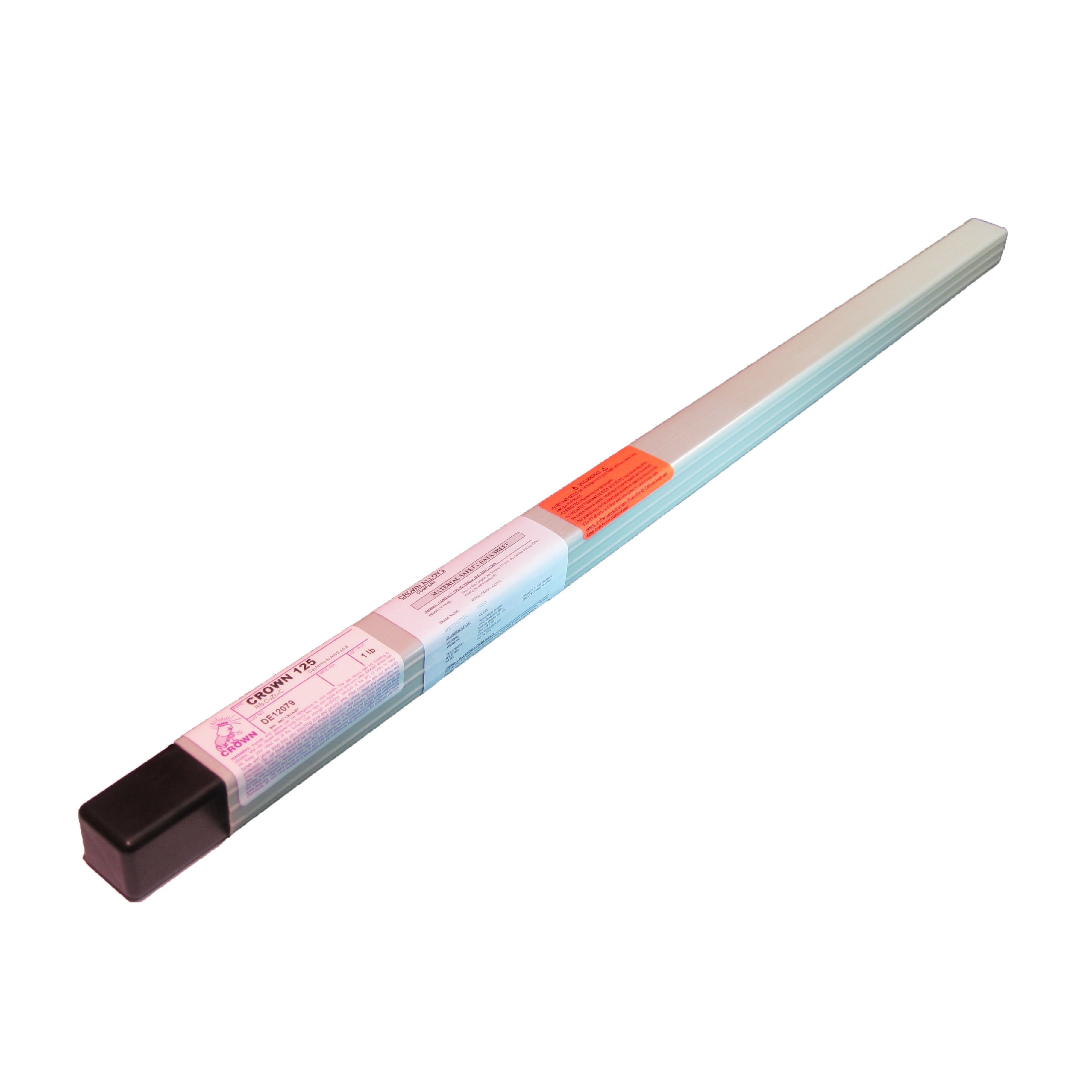 Crown Alloys CROWN 125 1/16x36 Brazing Rod (1lb Tube) CT125/TL BP - High Strength Welding Rod for Metal Repair, HVAC, Plumbing & Automotive Applications