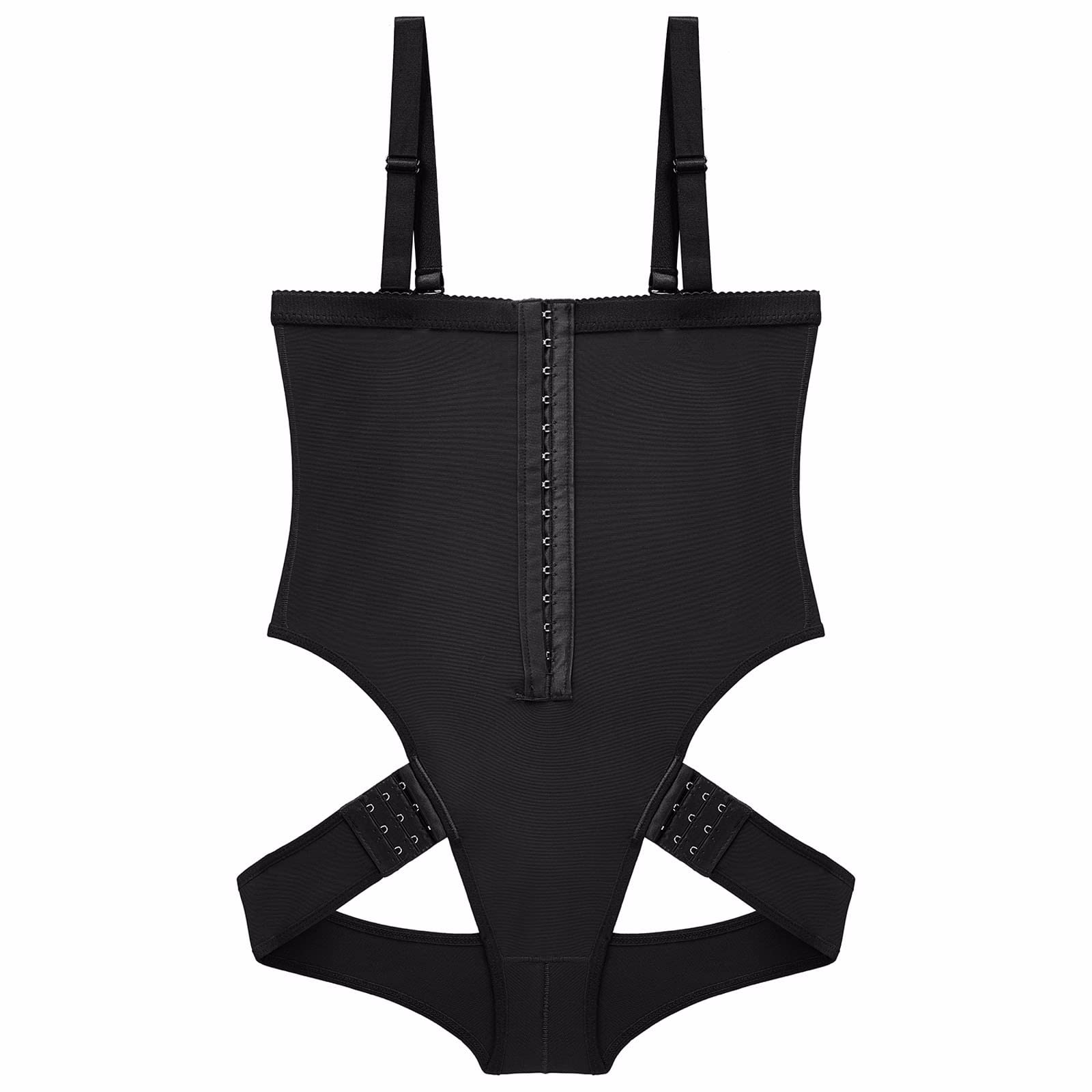 Body Shaper for Women - Detachable Strap Shapewear, Hip Contouring Bodysuit with Waist Trainer & Tummy Control Corset in Black Size 6XL | Perfect for Workout, Postpartum Recovery & Evening Wear