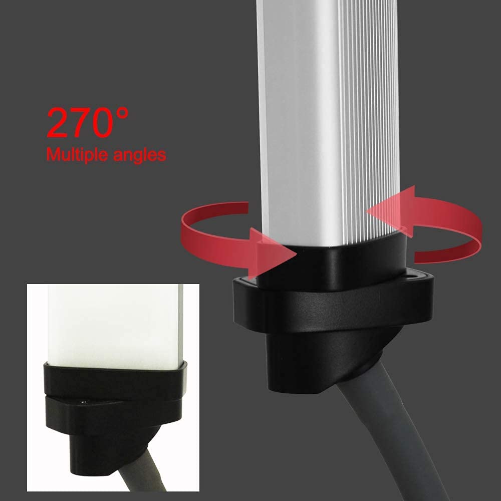 Yidoblo 50W Foldable LED Ring Light with Adjustable Color Temperature 3200K-5500K, USB Charging Port, Tripod Stand & Batteries - Perfect for YouTube Videos, Makeup Tutorials, Photography, and Studio Lighting