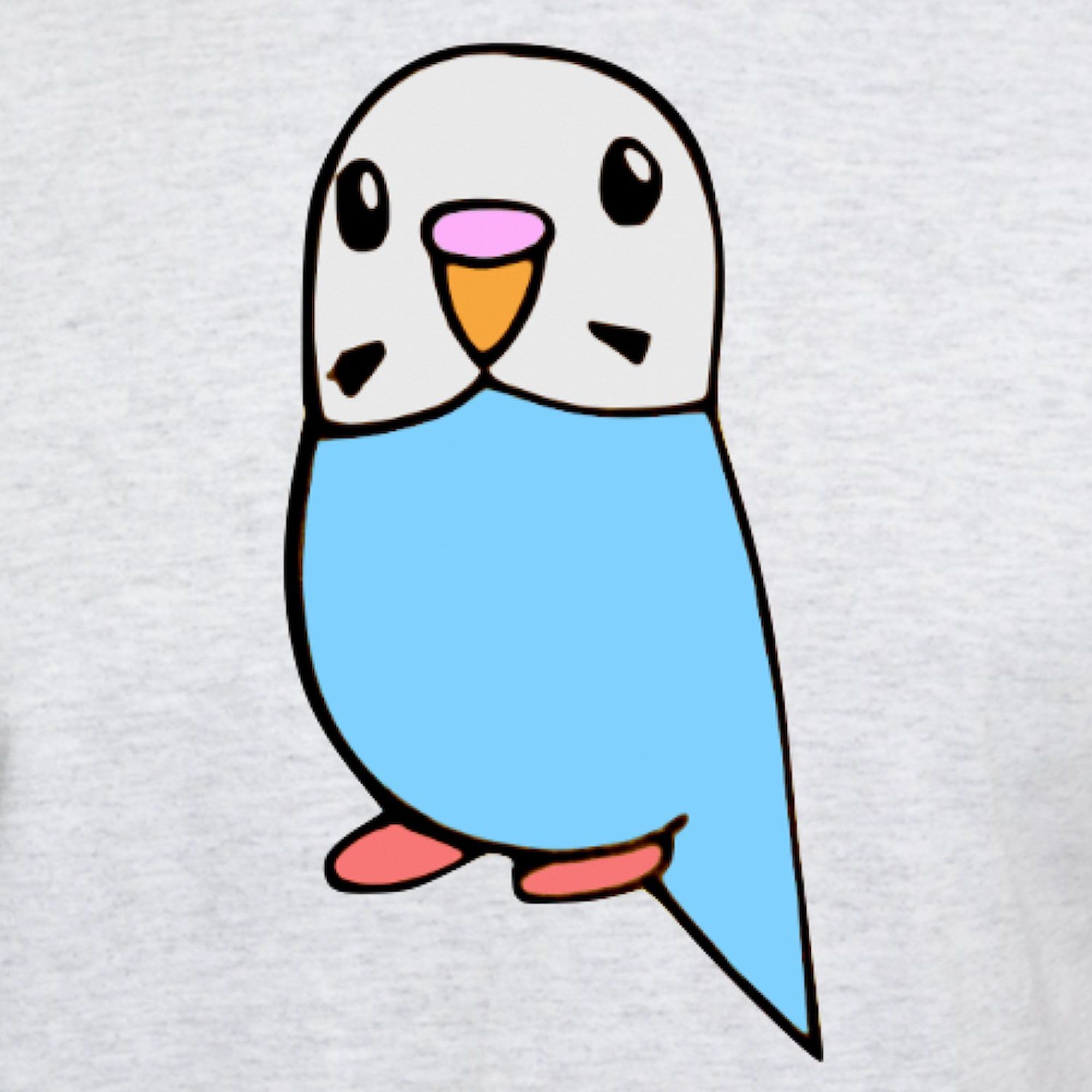 Blue Budgie Graphic T-Shirt for Men - 100% Cotton Lightweight Classic Tee | Casual Wear, Gift Idea, Bird Lover Apparel