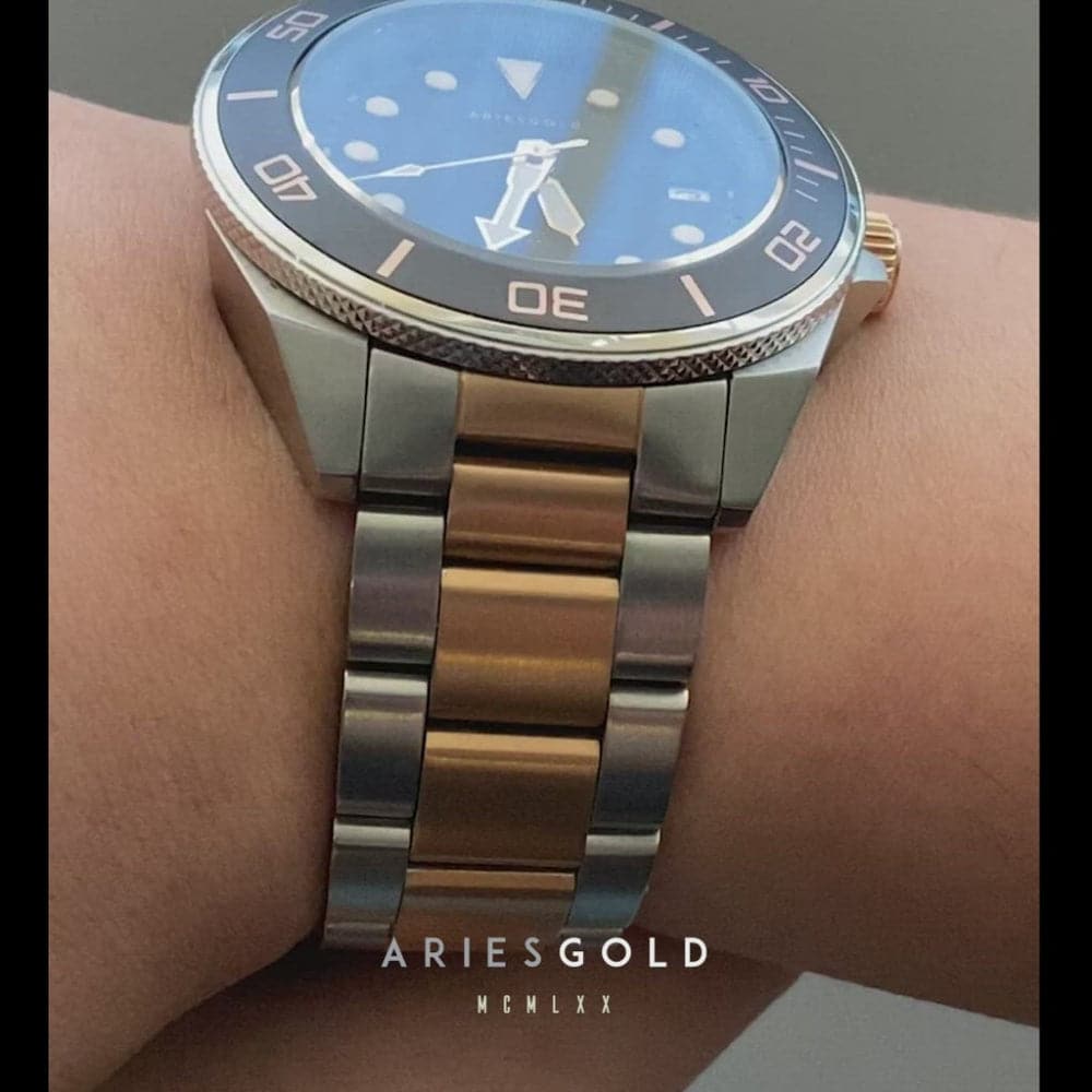 ARIES GOLD G 9029 SRG BKRG Dreadnought Unisex Watch - Stylish Waterproof Wristwatch for Men & Women, Perfect for Outdoor Activities, Sports & Everyday Wear