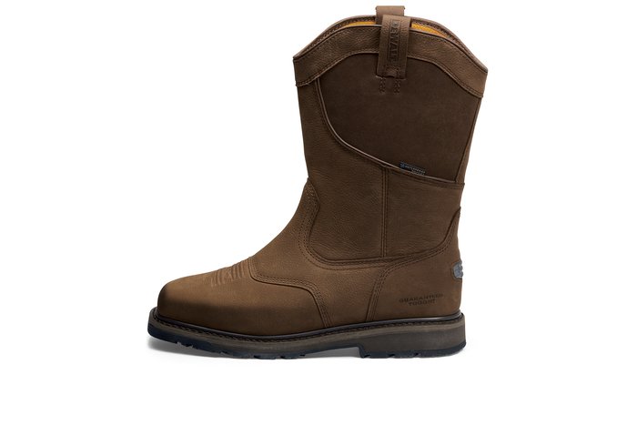 DEWALT Gaucho Steel Toe Pull On Work Boots for Men - Slip Resistant Safety Shoes for Construction & Industrial Work