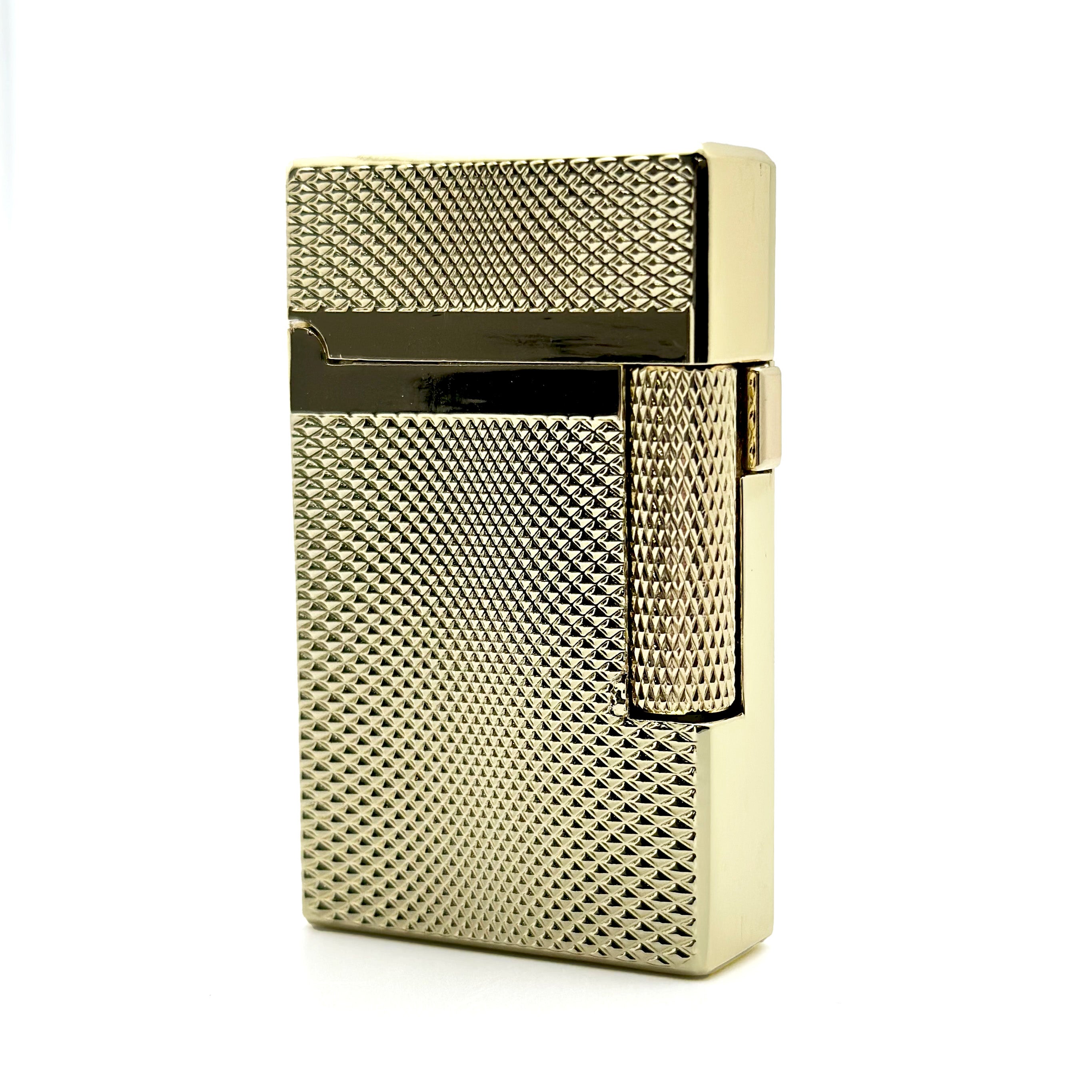 Visol Hubbard Barley Soft Flame & Torch Flame Flint Lighter - Gold Finish | Windproof Refillable Butane Lighter for Cigars, Candles, Camping & Outdoor Use