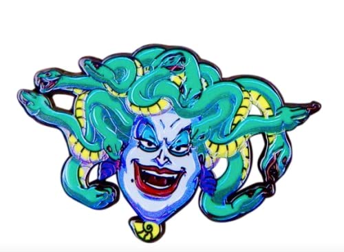 Greek God Mashup Enamel Pin - 2 Inch Zinc Alloy Lapel Pin - Scary Horror Pin, Funny Enamel Pins, Cute Spooky Pin for Halloween Costume, Cosplay, Jackets & Backpacks