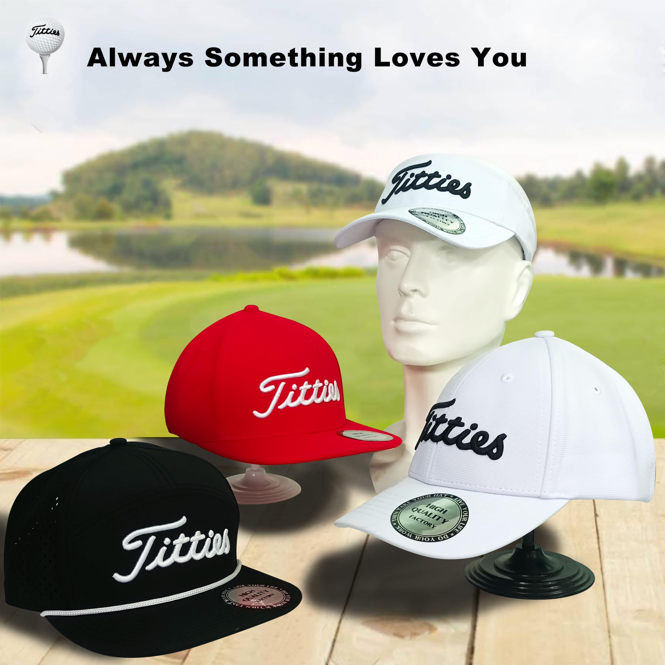 Bamveio Funny Golf Visors Hats for Men & Women - Humorous Golf Gifts for Adults - Perfect for Golf Tournaments, Driving Range & Outdoor Sports