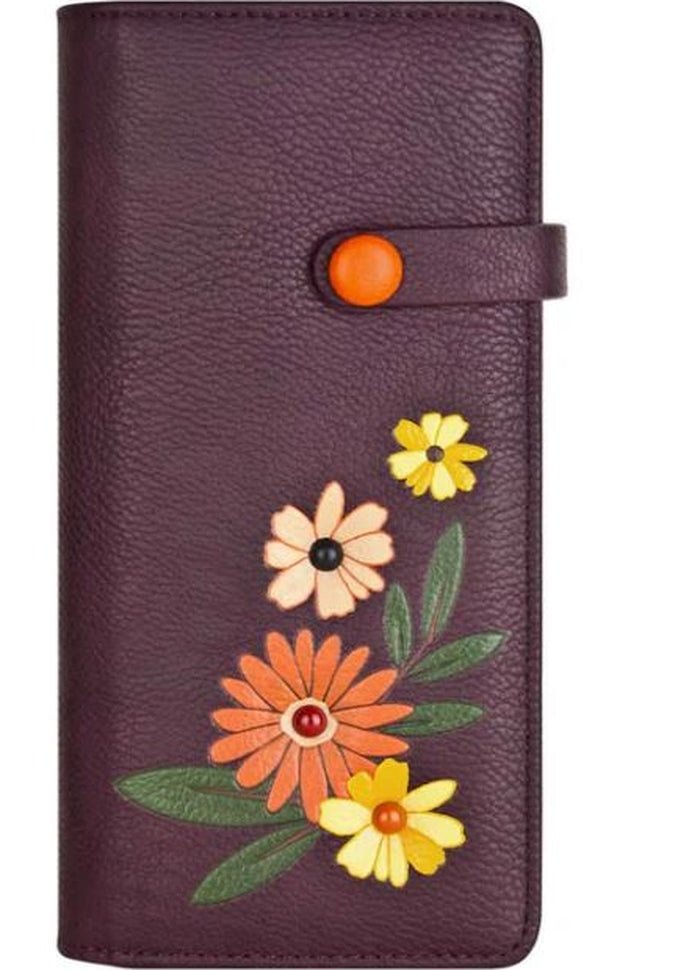 Espe Daliah Long Wallet for Women - Slim RFID Blocking Leather Wallet with Multiple Card Slots - Perfect for Travel, Shopping, and Everyday Use