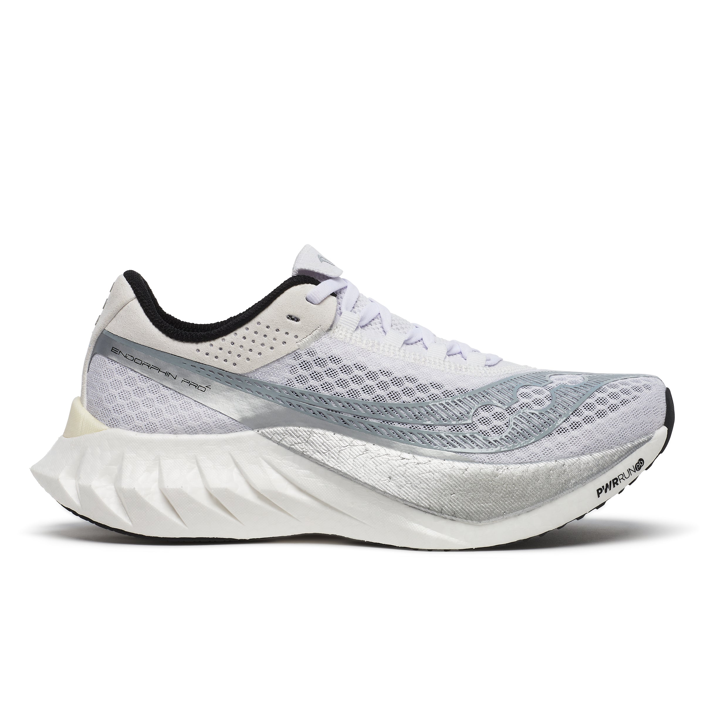 Women's Endorphin Pro 4 Running Shoes (2024) - White/Silver - Lightweight Racing Sneakers for Marathon & Road Running