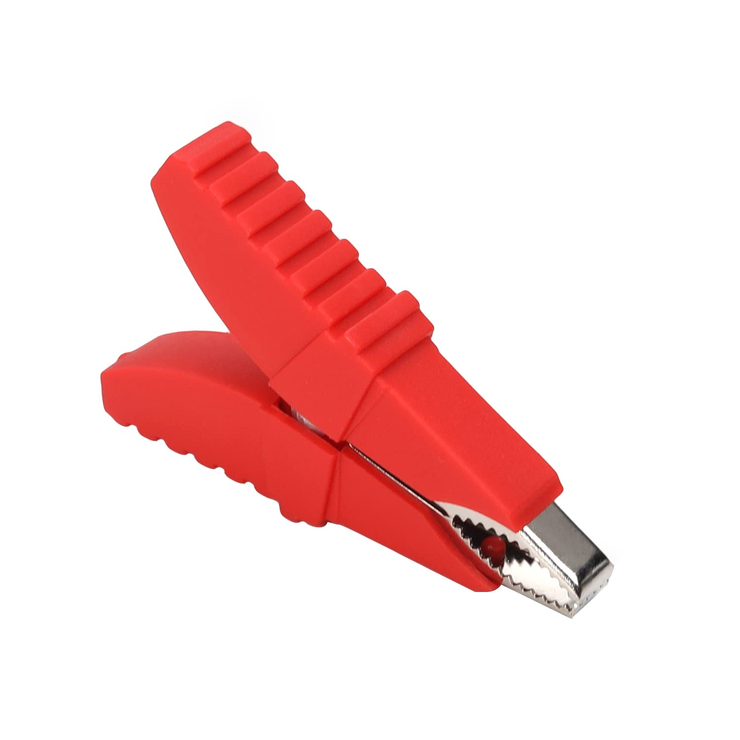 50A Heavy Duty Insulated Alligator Clips - Battery Cable Clamps for Car, Boat & Vehicle Charging - Electrical Test Clamps with Strong Grip - Ideal for Automotive Repair, Marine Battery Maintenance & Power Equipment Testing (Red, 1pc)