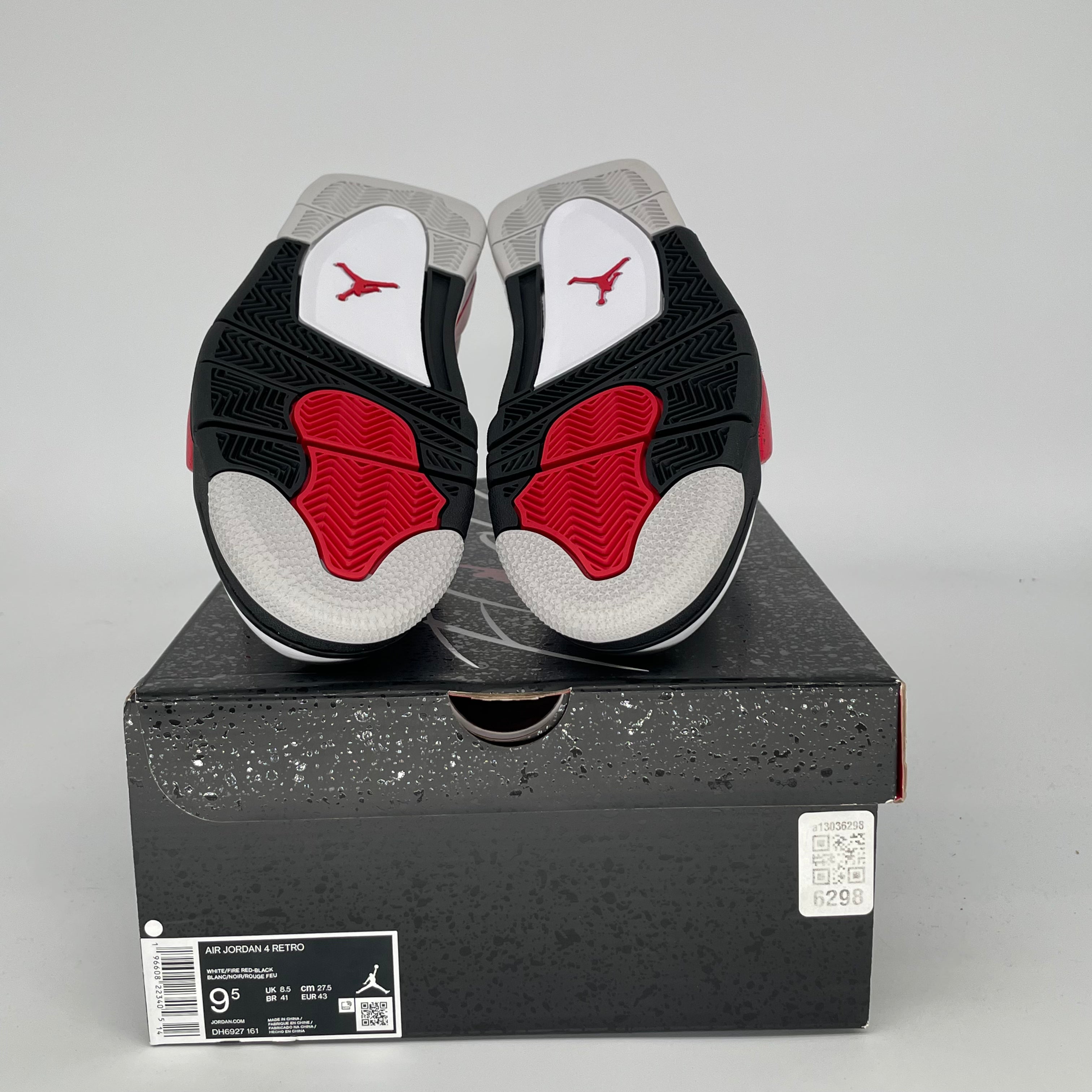 **Air Jordan 4 Retro 'Red Cement' Men's/Women's Basketball Shoes - Size 9.5/11W (DH6927-161) - Perfect for Streetwear & Sneaker Collectors**