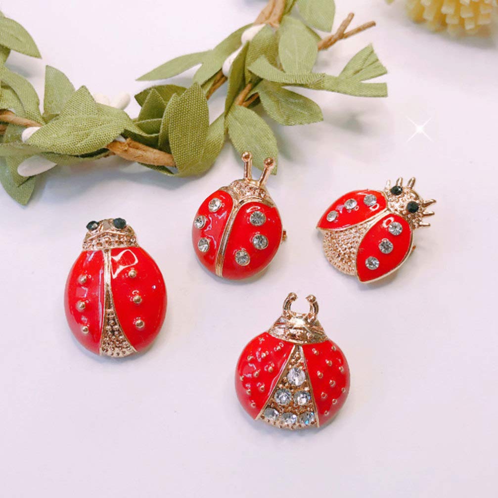24 Pcs Cute Ladybug Brooches for Women - Fashion Pins for Dresses & Jackets