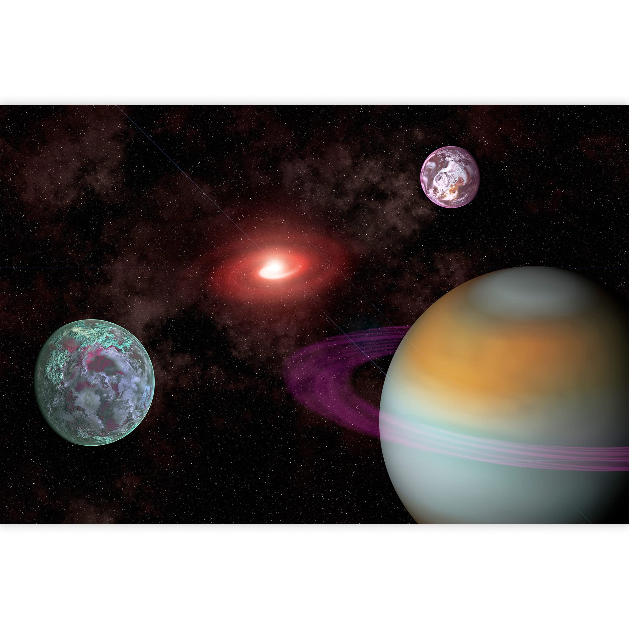 Removable Peel and Stick Wallpaper - Giant Universe & Planets Wall Mural (100x144 inches) for Bedroom Decor, Living Room, Nursery, or Office Space